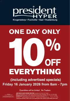 President Hyper specials catalogue – valid from 16.01.2026