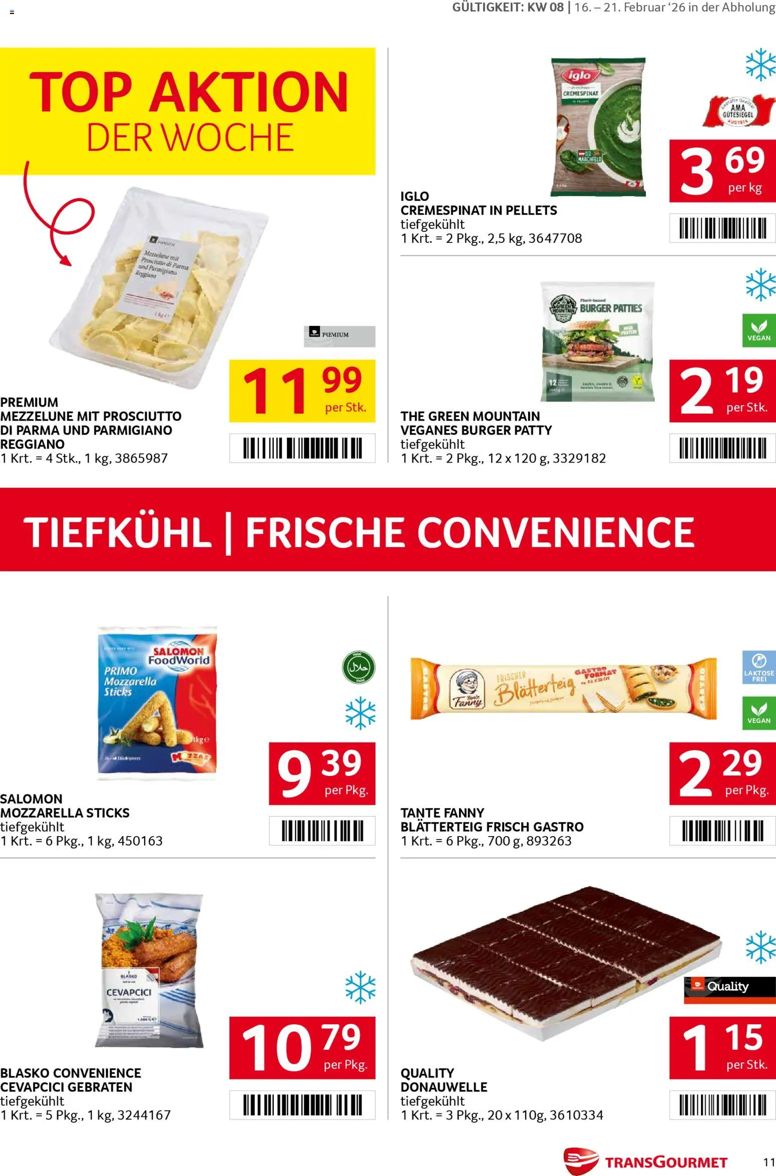 Transgourmet Flugblatt gültig ab 16.02.2026 | Seite: 11
