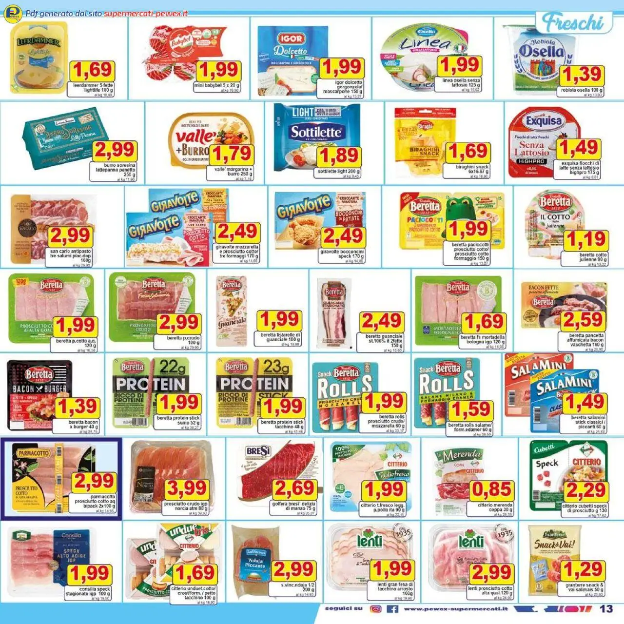 Volantino Pewex del 25.07.2025 | Pagina: 13 | Prodotti: Speck, Suino, Formaggio, Guanciale