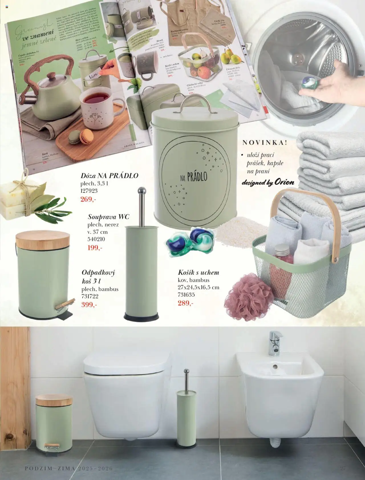Orion katalog - Podzim/zima od 23.09.2025 | Strana: 27 | Produkty: Kapsle, Košík, Wc, Koš
