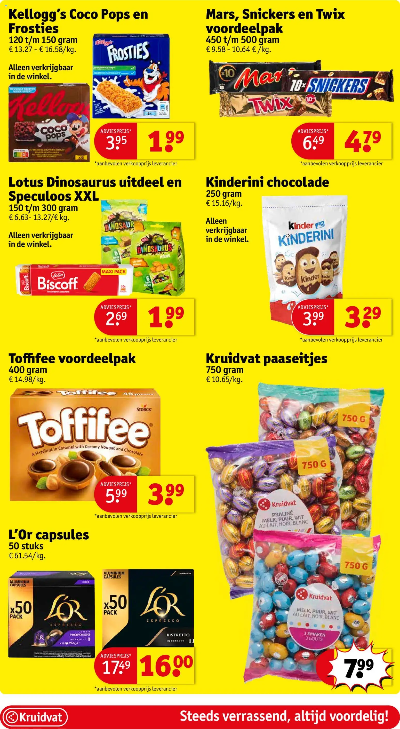 {H1} | Pagina: 51 | Producten: Kinder, Twix, Snickers, Chocolade