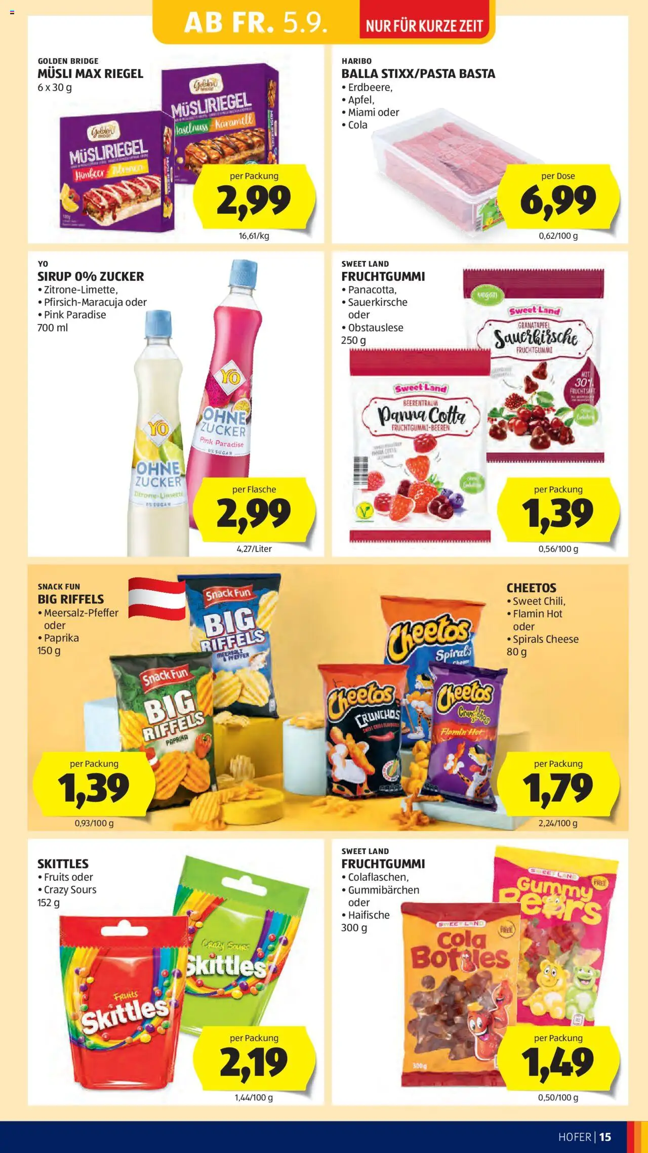 Hofer Reisen Flugblatt gültig ab 05.09.2025 | Seite: 17 | Produkte: Zucker