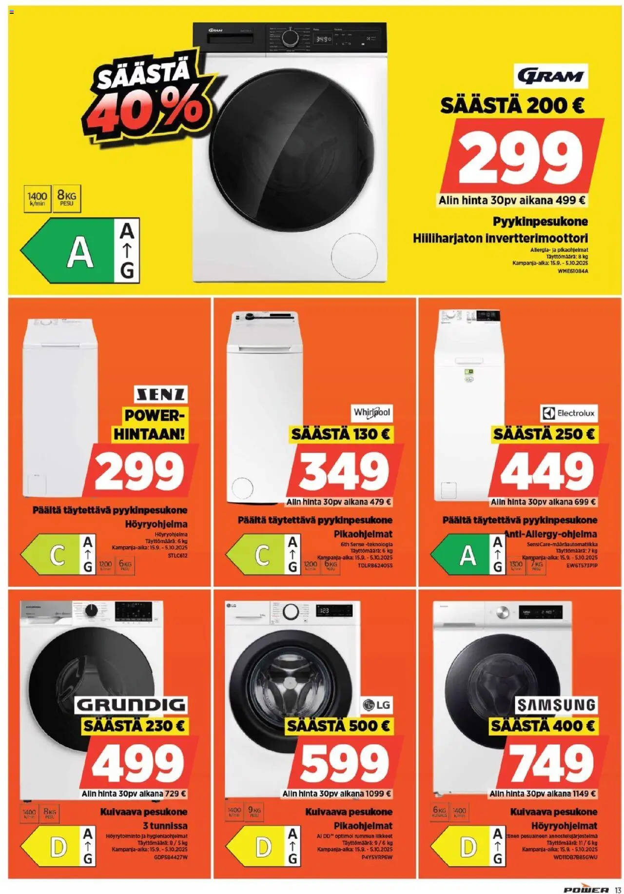 Power tarjoukset – voimassa 15.09.2025 alkaen | Sivu: 13