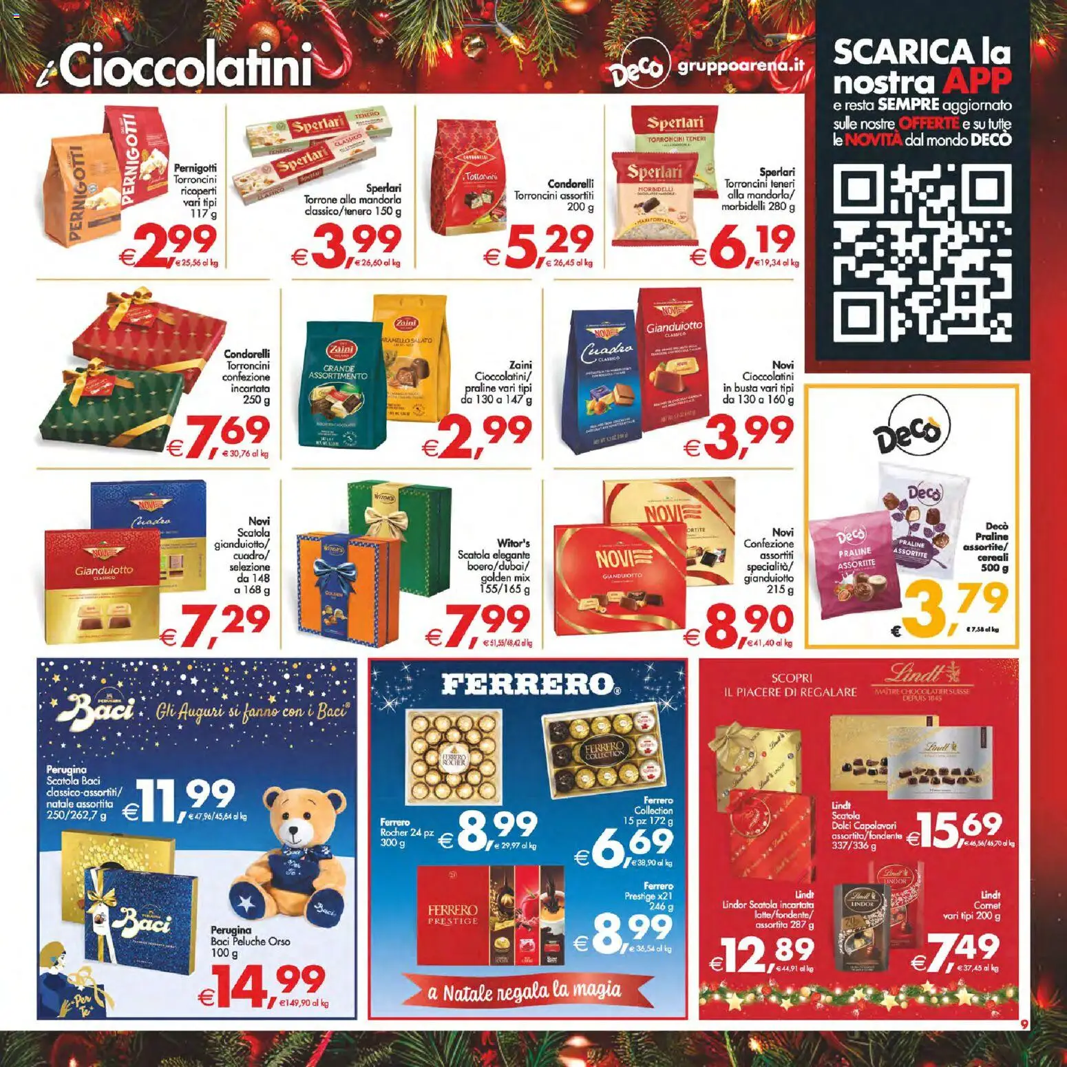 Volantino Decò del 16.12.2025 | Pagina: 9 | Prodotti: Peluche, Cereali, Cioccolatini, Scatola
