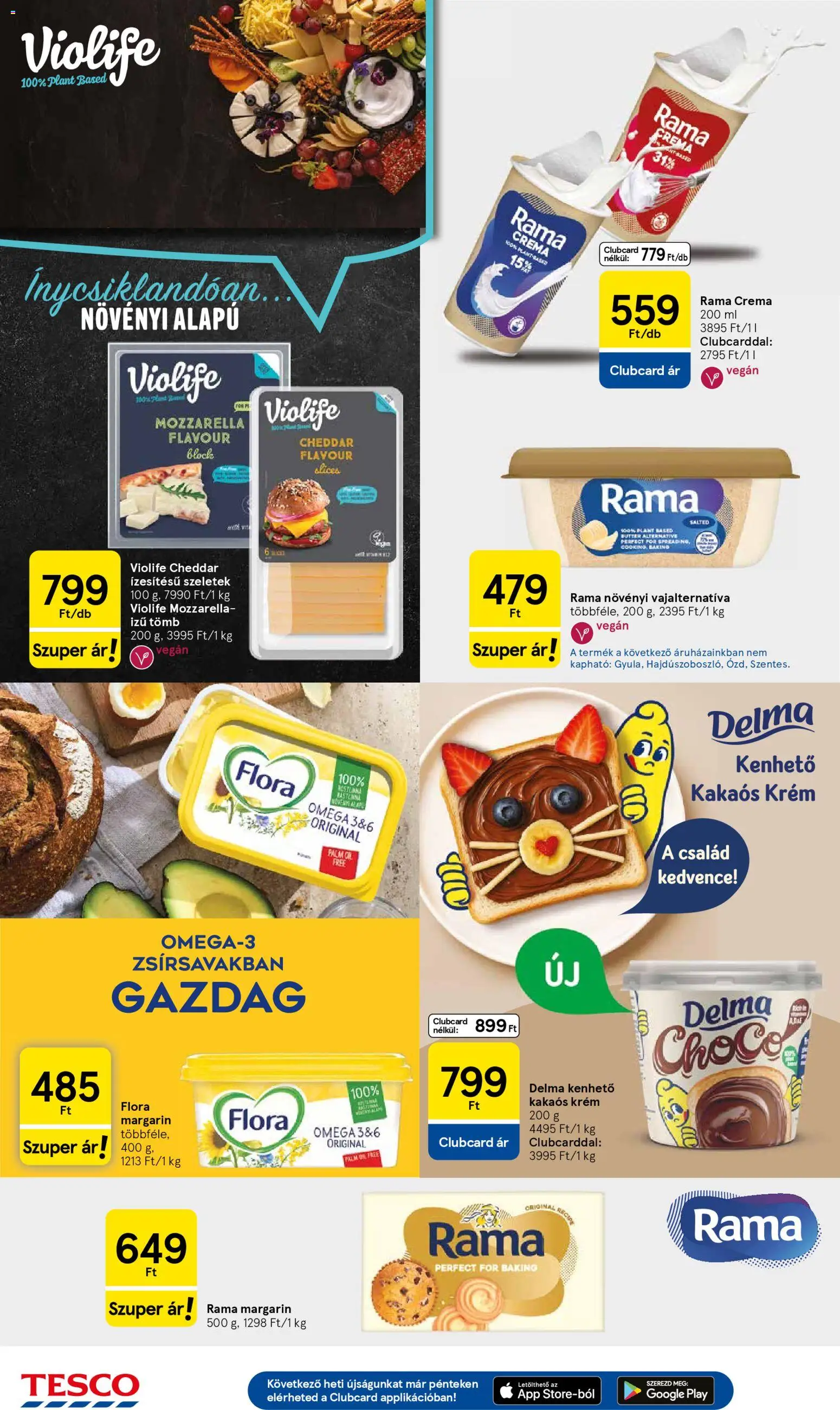 Tesco akciós ujság - amely érvényes a következő dátumtól: 15.01.2026 | Oldal: 20 | Termékek: Margarin, Rama, Cheddar, Vegán