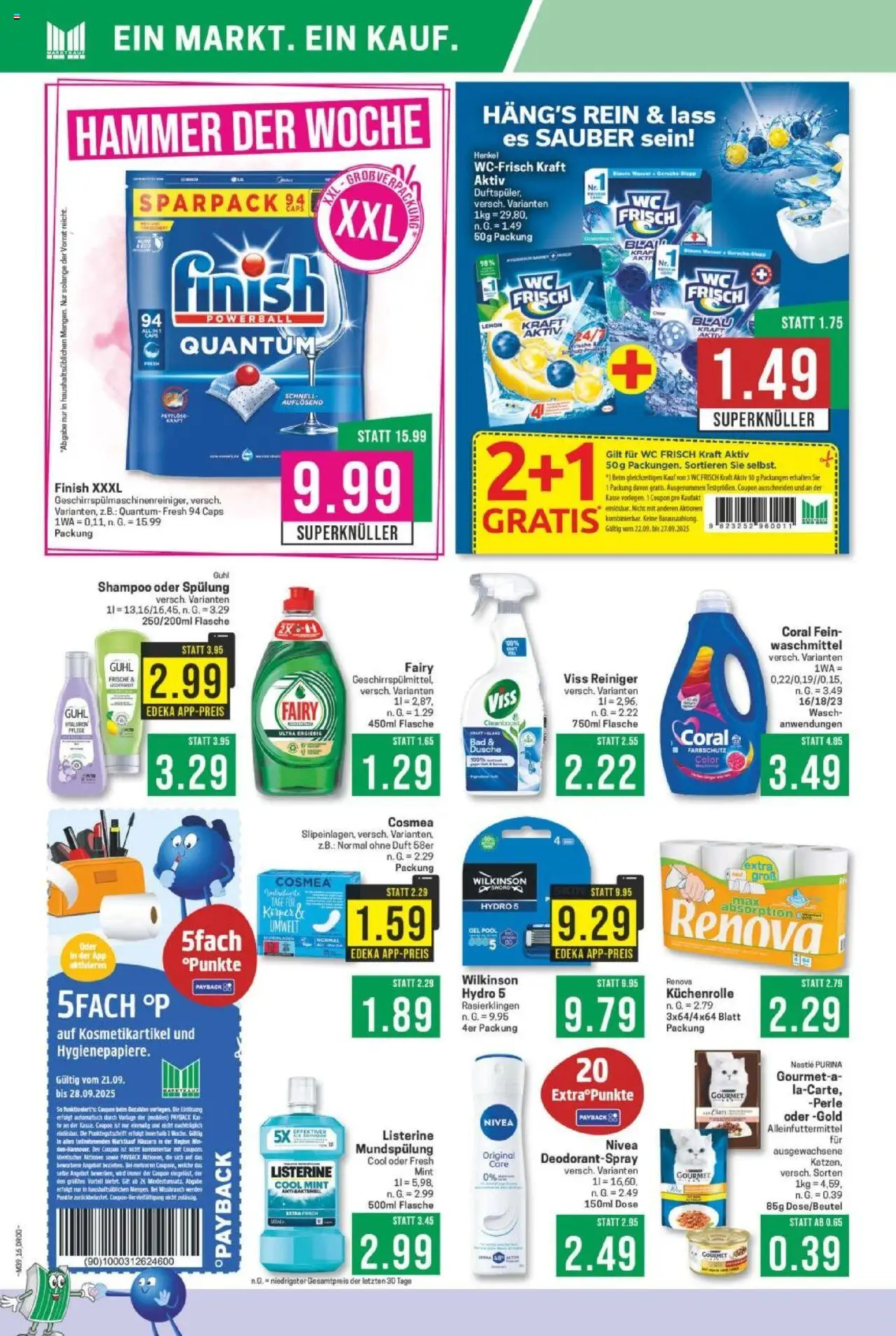 Marktkauf Prospekt 	 – gültig ab 22.09.2025 | Seite: 16 | Produkte: Coral, Bad, Duft, Küchenrolle