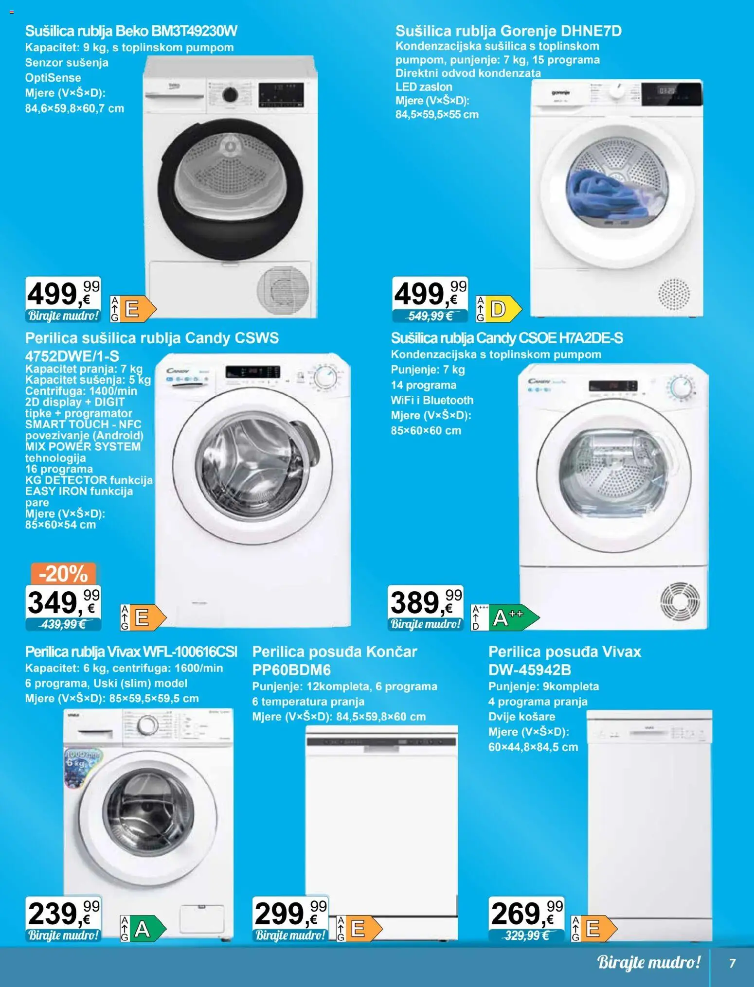 KTC katalog | vrijedi od 04.02.2026 | Stranica: 7 | Proizvodi: Perilica posuđa, Perilica rublja, Košare, Sušilica