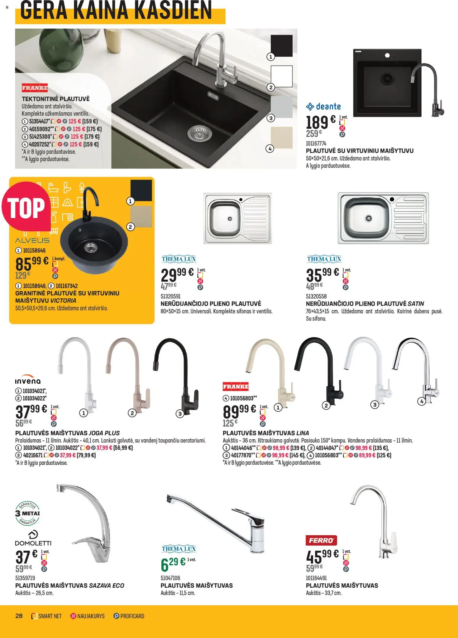 Senukai akcijos nuo 04.02.2026 | Puslapis: 28 | Prekių: Maišytuvas