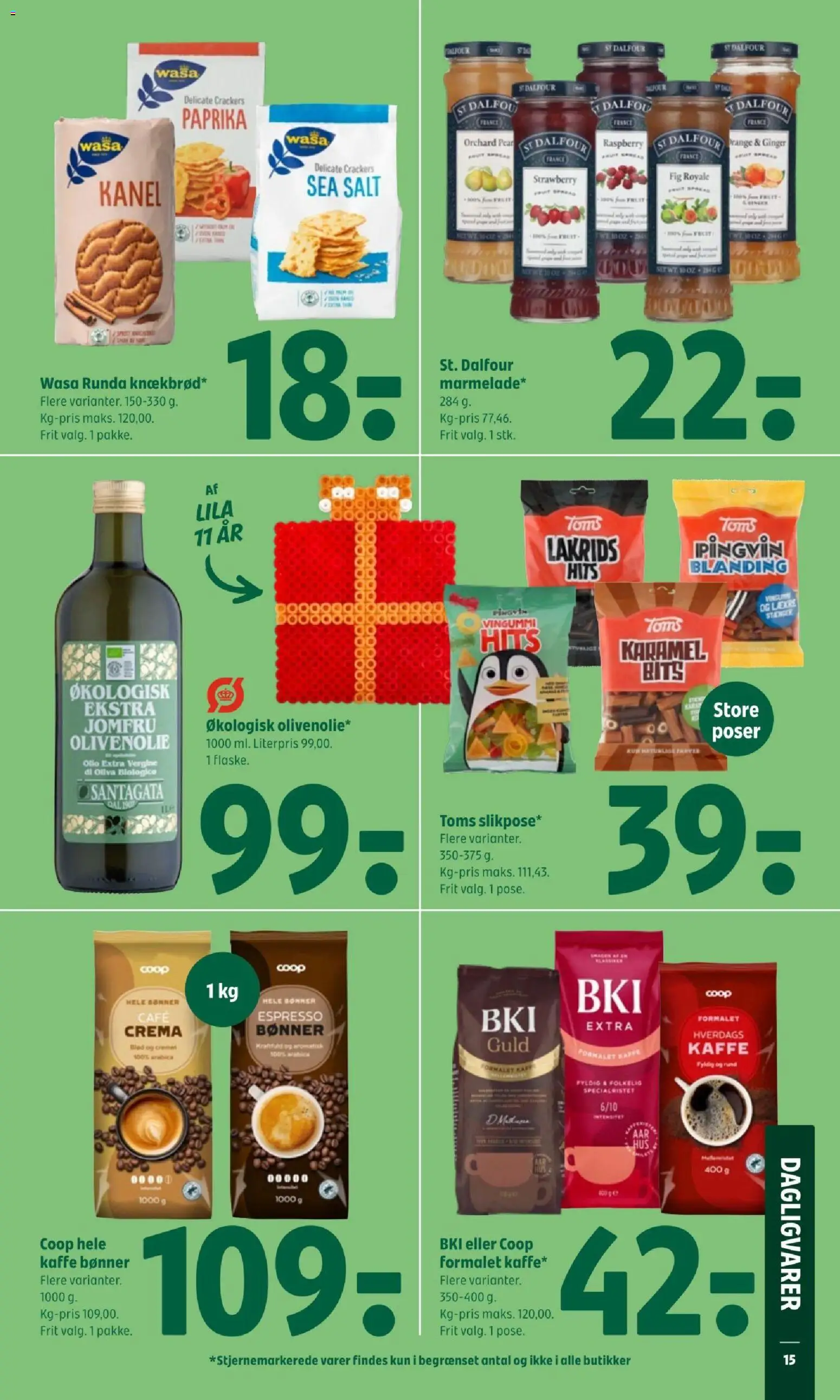 Coop 365 tilbudsavis – gyldig fra 13.11.2025 | Side: 21 | Produkter: Salt, Bønner, Vingummi, Olivenolie
