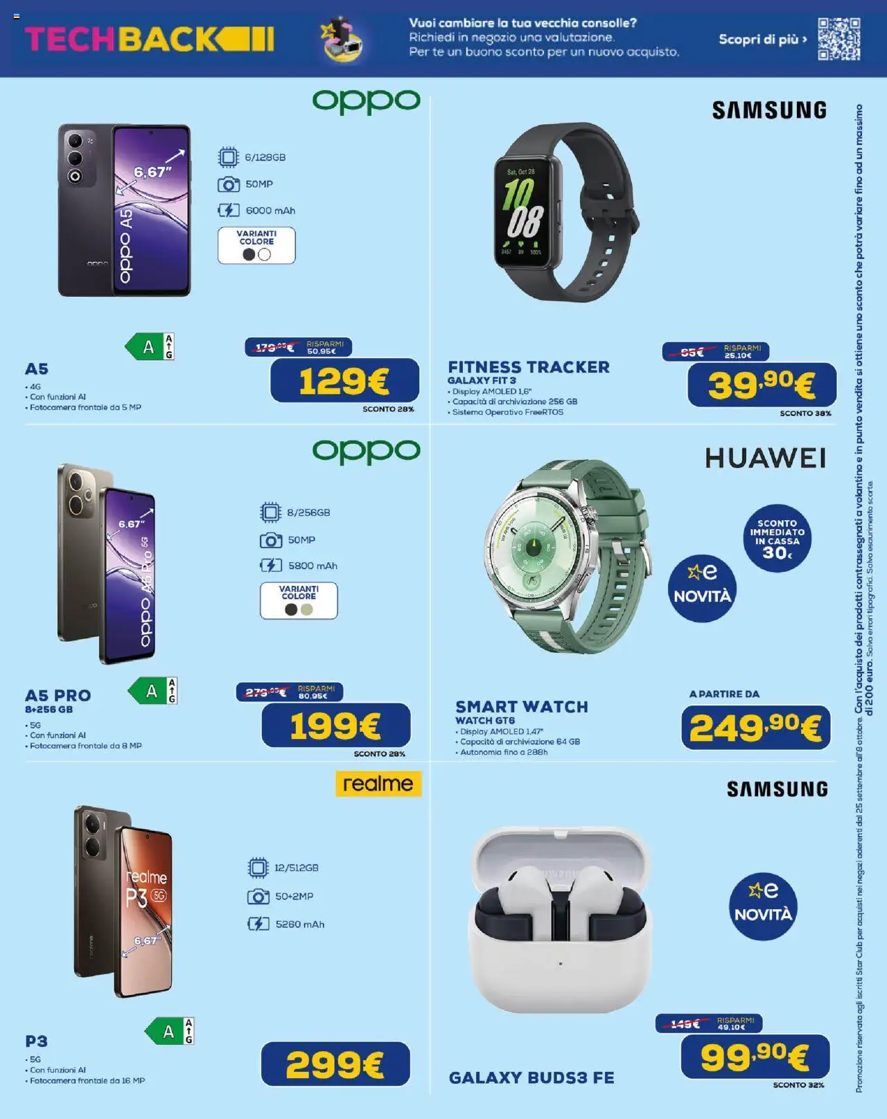 Volantino Euronics del 25.09.2025 | Pagina: 5 | Prodotti: Huawei, Smart watch, Tè, Fotocamera