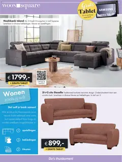 Woonsquare - Folder - Voorbeeld van een folder van Woonsquare, geldig van 08.12.2025 | Pagina: 6 | Producten: Kom, Tablet, Bank, Papier blanc