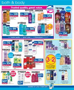 Clicks specials catalogue – valid from 25.03.2026 | Page: 12 | Products: Bath, Fragrance, Shower gel, Foam