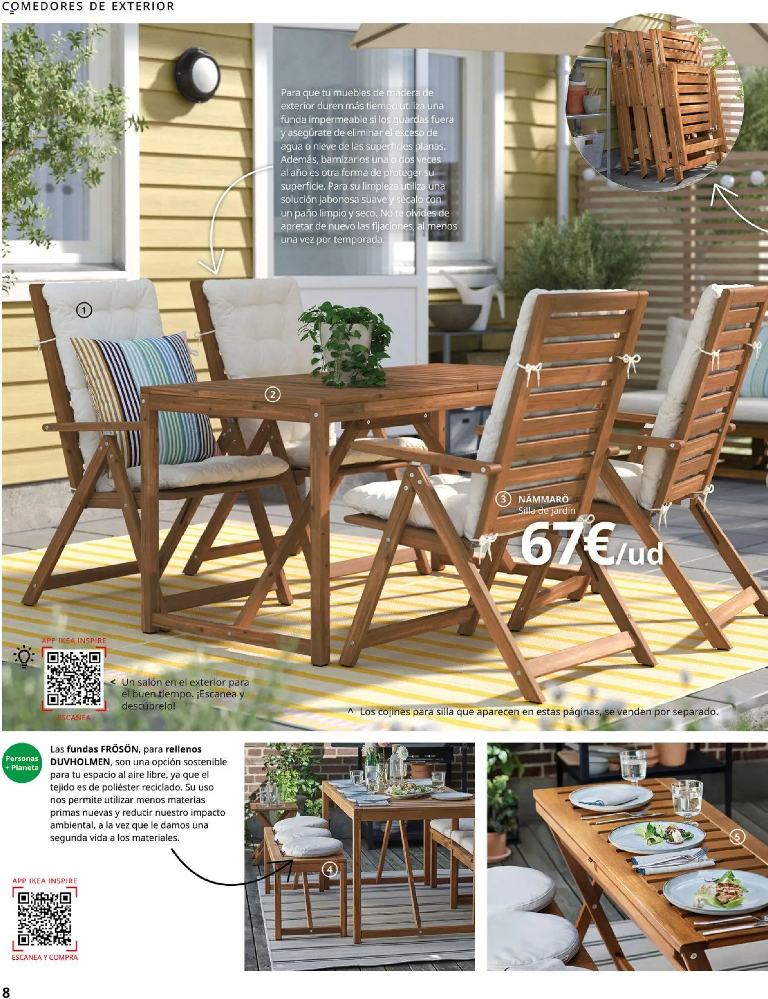 Catálogo IKEA Muebles de exterior │ válido desde el 10.12.2025 | Página: 8 | Productos: Té, Muebles, Funda, Silla