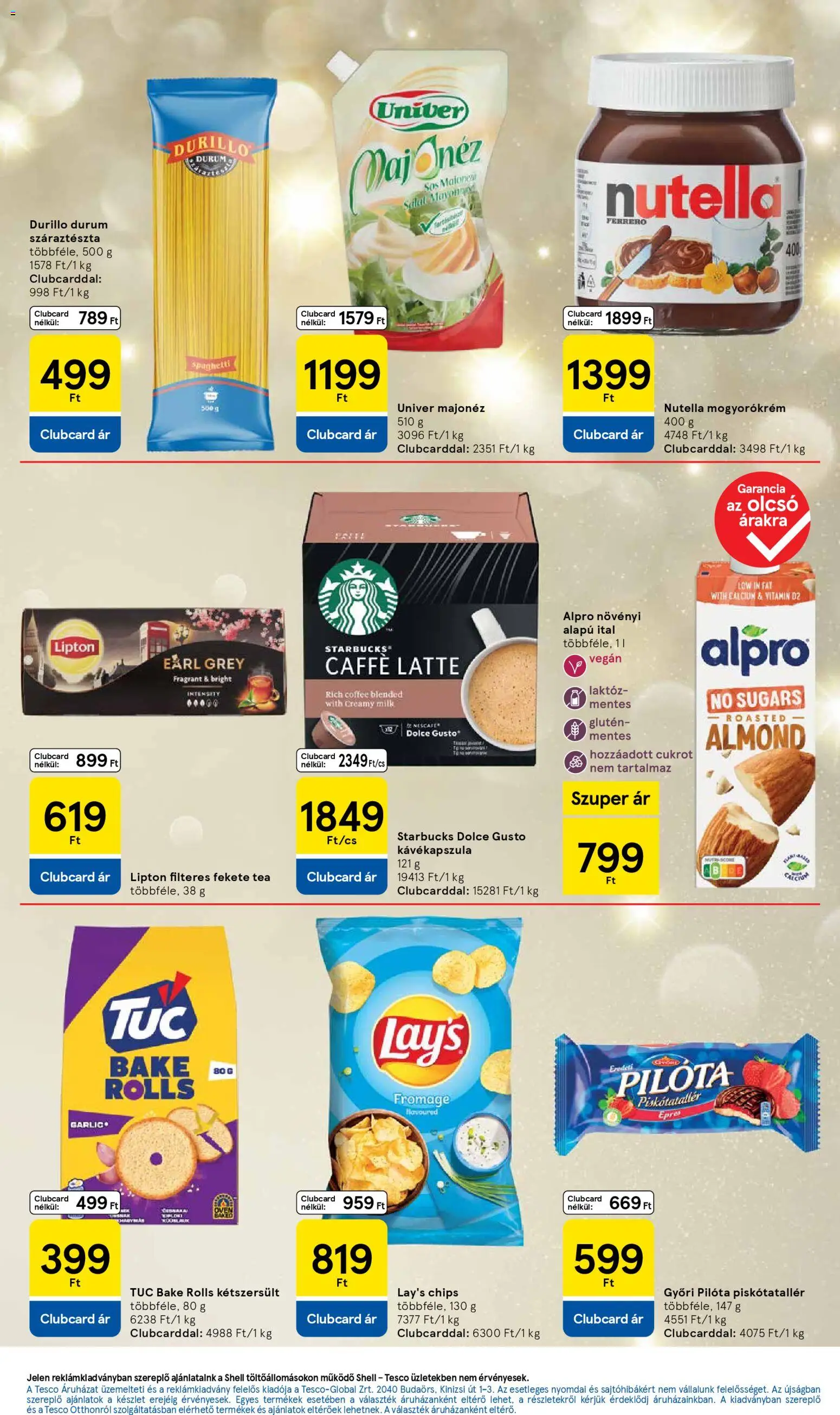 Tesco akciós ujság - amely érvényes a következő dátumtól: 06.11.2025 | Oldal: 5 | Termékek: Dolce Gusto, Alpro, Tea, Mogyorókrém