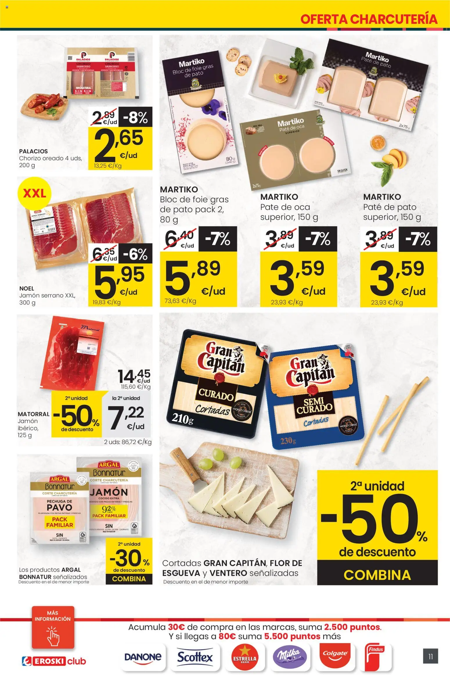 Eroski folleto │ válido desde el 13.11.2025 | Página: 11 | Productos: Jamón serrano, Jamón, Paté