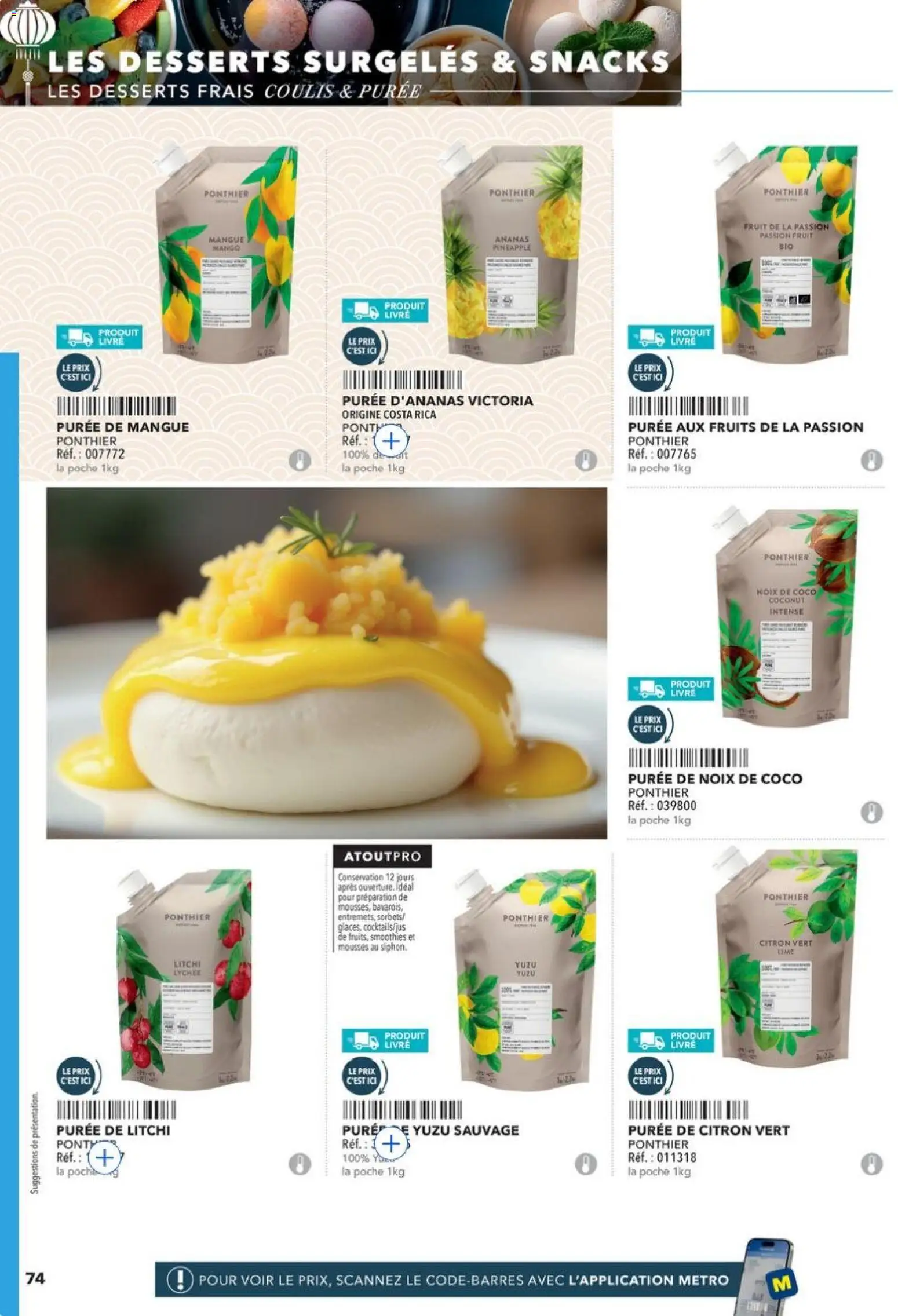 {H1} | Page: 74 | Produits: Citron vert, Noix de coco, Ananas, Livre