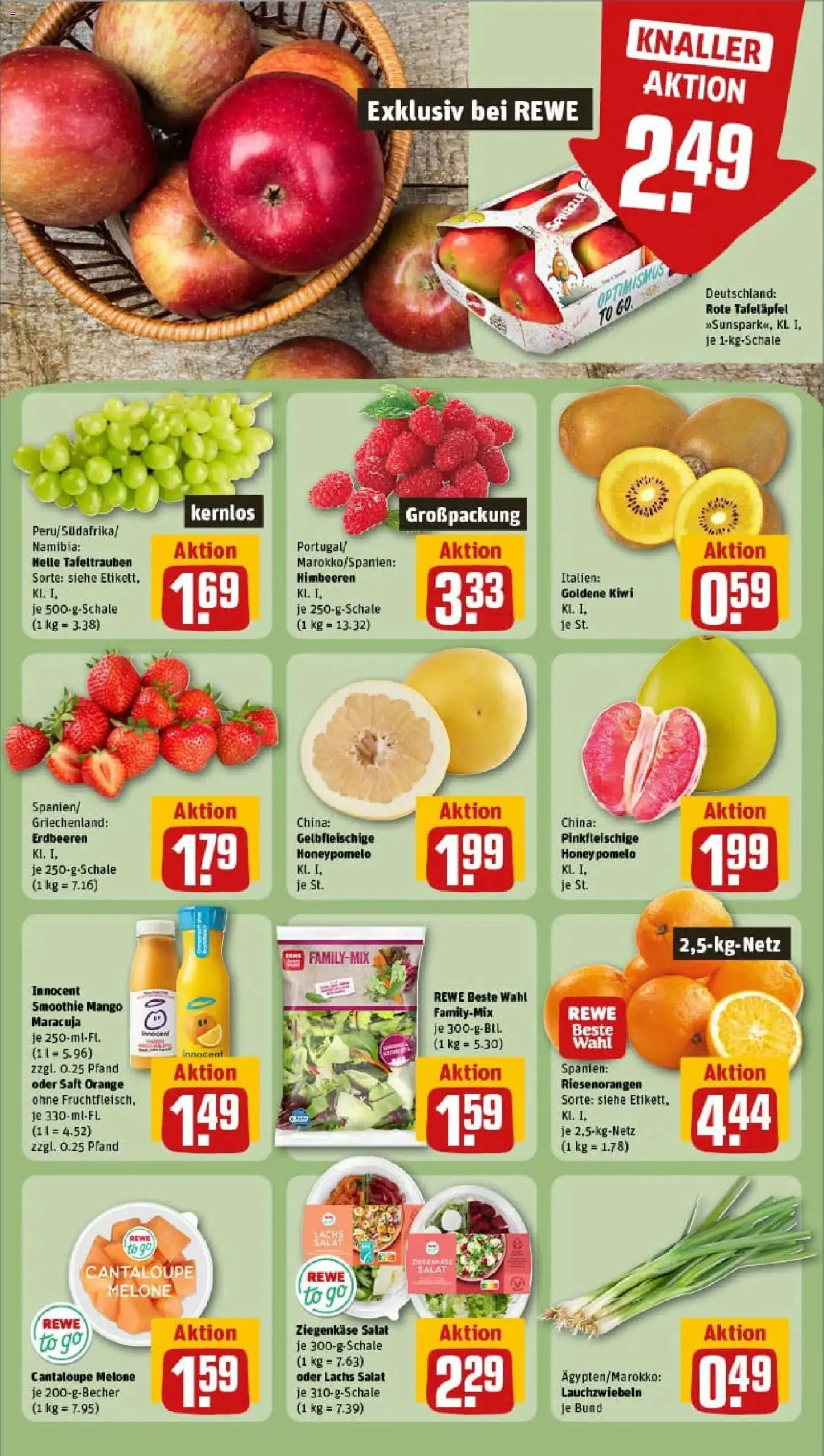 Rewe prospekt Kamp / Bornhofen	 – gültig ab 11.01.2026 | Seite: 6 | Produkte: Himbeeren, Ziegenkäse, Mango, Melone