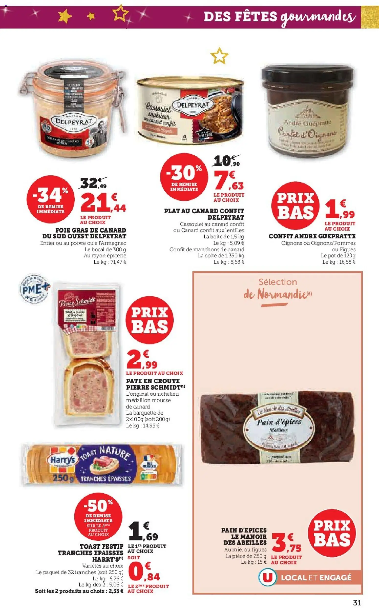 {H1} | Page: 31 | Produits: Foie Gras de Canard, Miel, Pain, Oignons