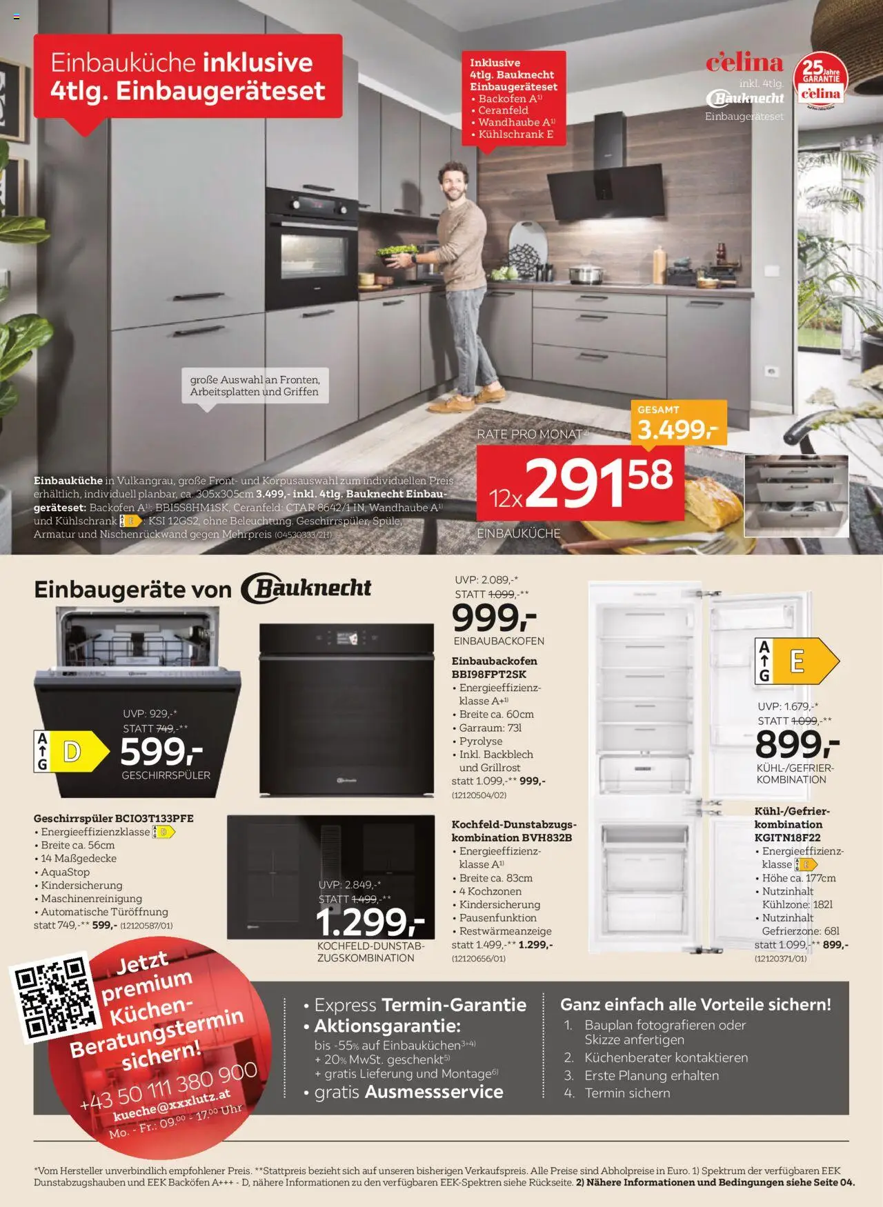 XXXLutz Einbauküche  gültig ab 30.09.2025 | Seite: 2 | Produkte: Uhr, Kühlschrank, Geschirrspüler