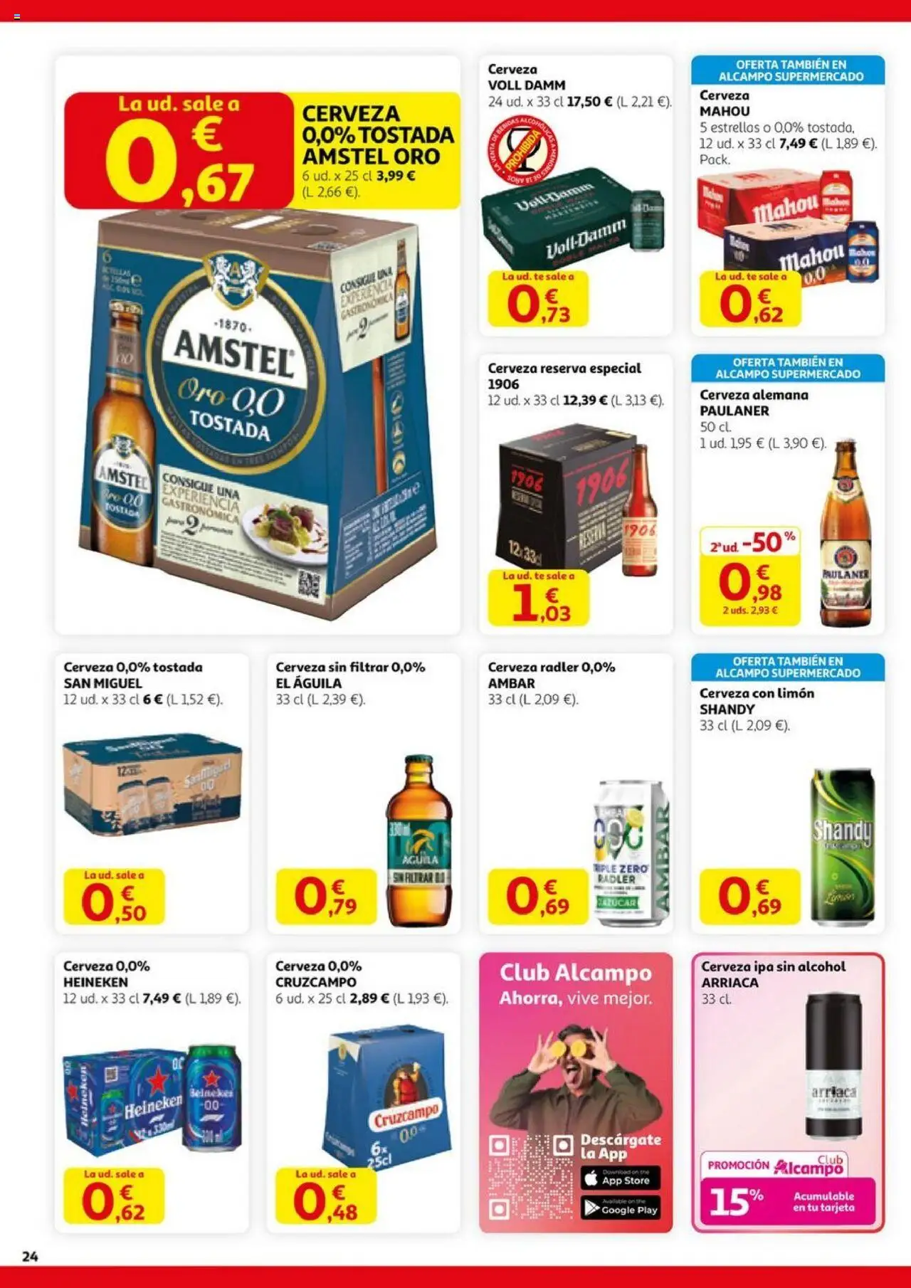 Alcampo - HG Madrid Unificado │ válido desde el 11.09.2025 | Página: 24 | Productos: Cerveza, Té, Σπανάκι
