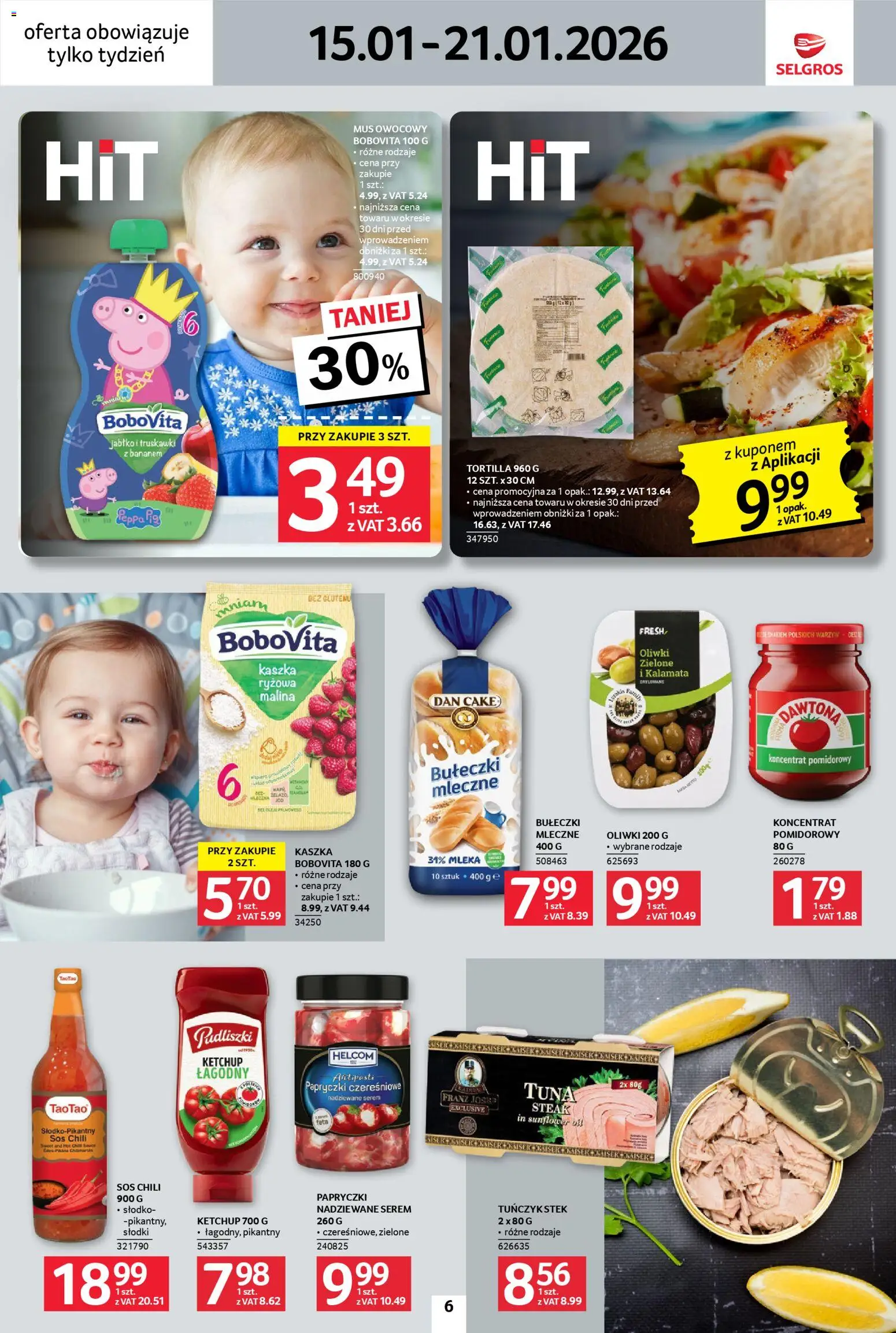 Selgros cash&carry Gazetka - Jeszcze więcej super promocji od 15.01.2026 | Strona: 6 | Produkty: Chili, Tuńczyk, Truskawki, Sos