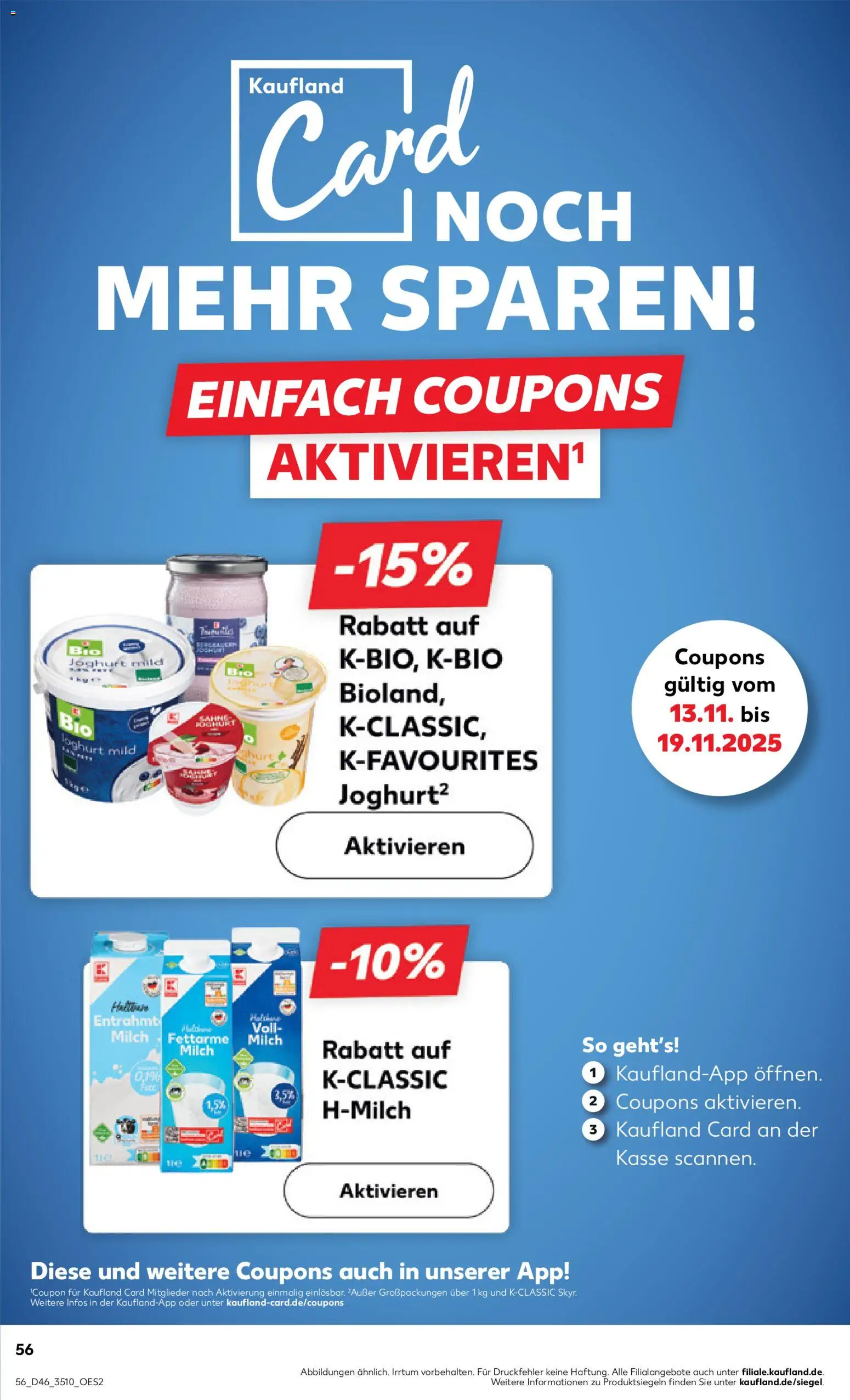 Kaufland prospekt Leipzig	 – gültig ab 13.11.2025 | Seite: 56 | Produkte: Milch, Joghurt, Sahne