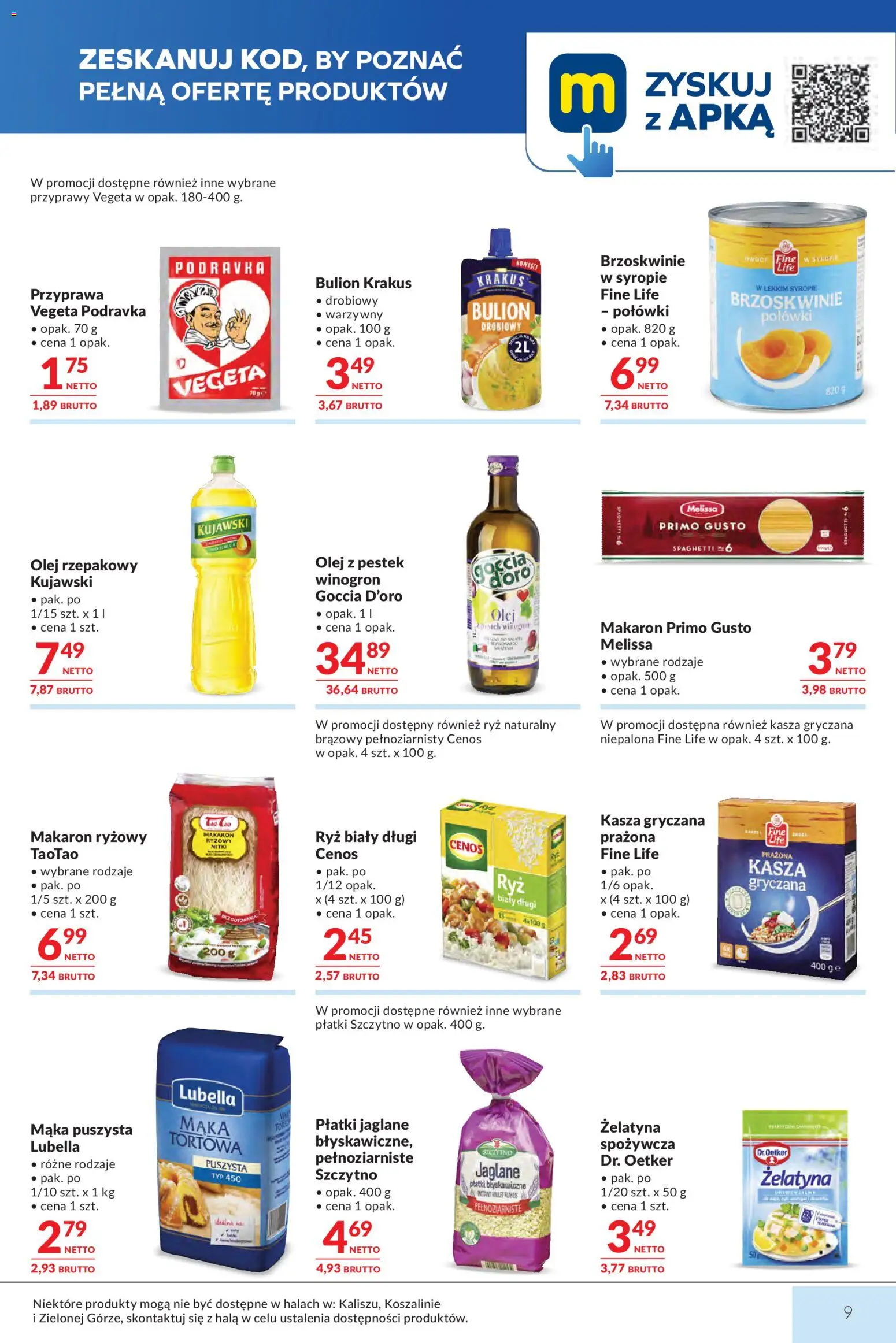 Makro Gazetka od 03.03.2026 | Strona: 9 | Produkty: Kasza, Makaron ryżowy, Bulion warzywny, Ryż