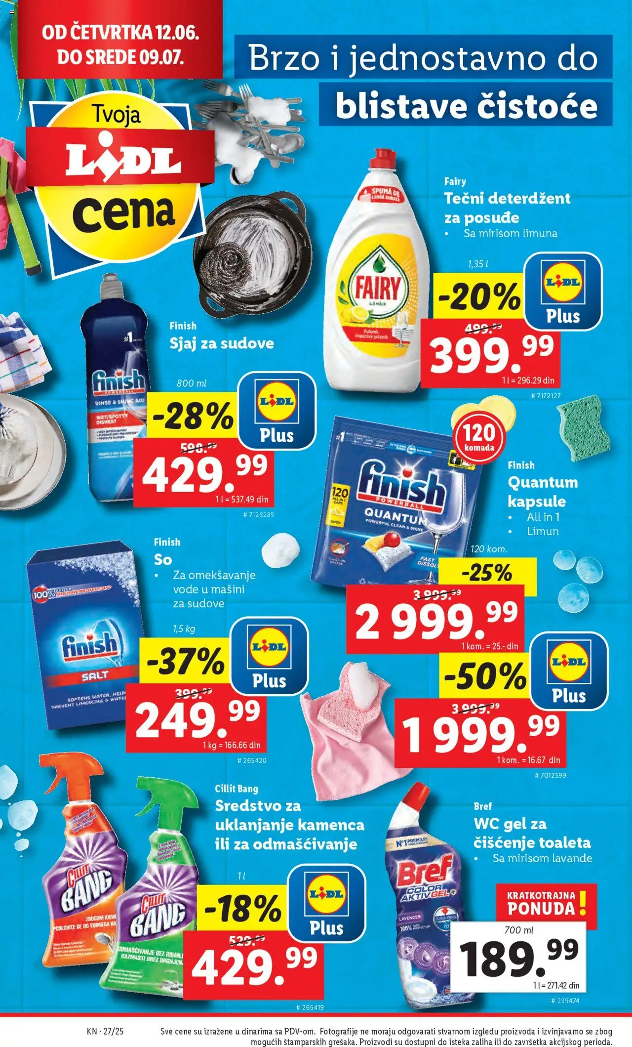 Lidl katalog - važi od 03.07.2025 | Strana: 28 | Proizvode: Tečni deterdžent, Cillit Bang, Kapsule, Wc