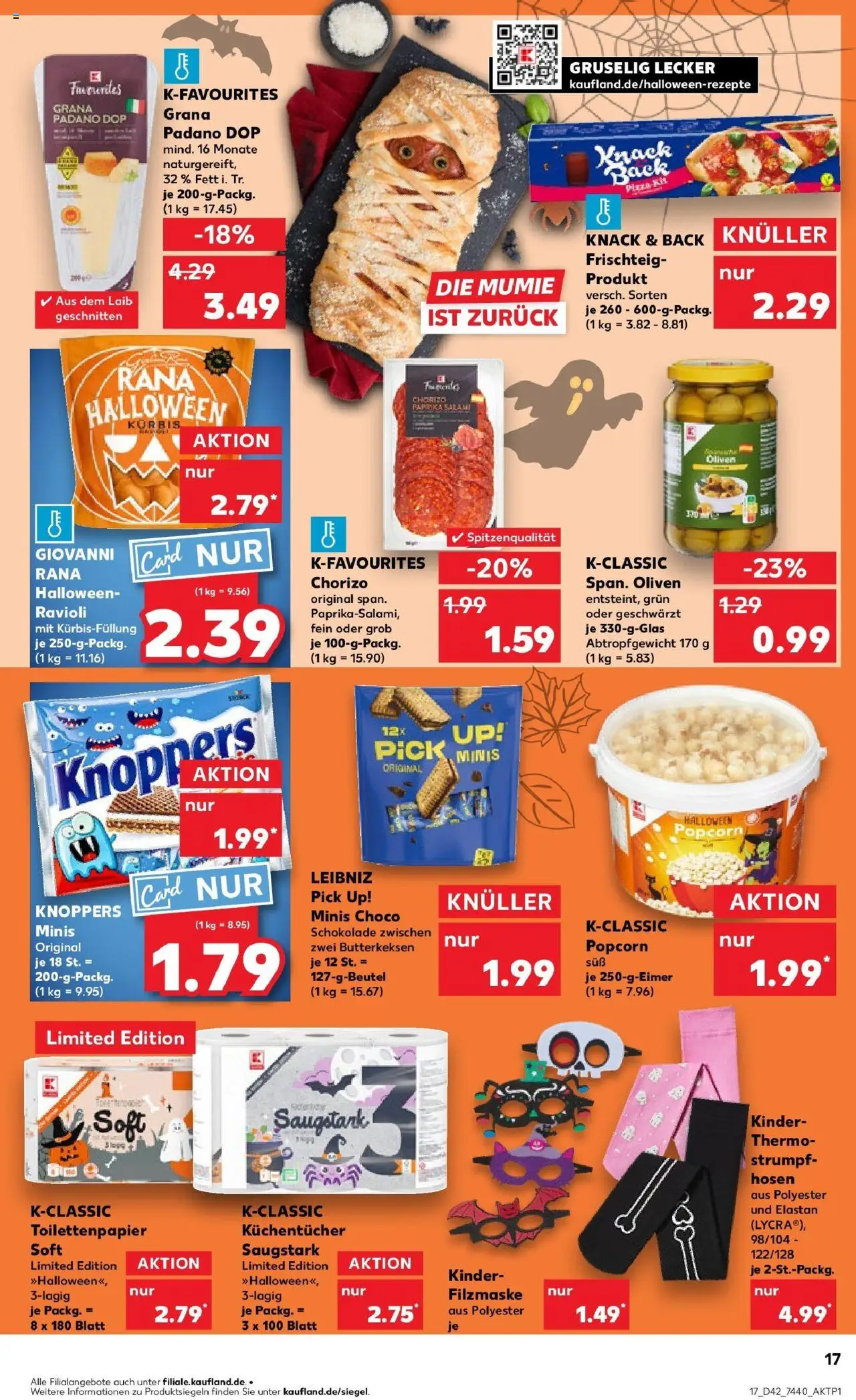 Kaufland prospekt Biedenkopf	 – gültig ab 15.10.2025 | Seite: 17 | Produkte: Schokolade, Knoppers, Salami, Toilettenpapier