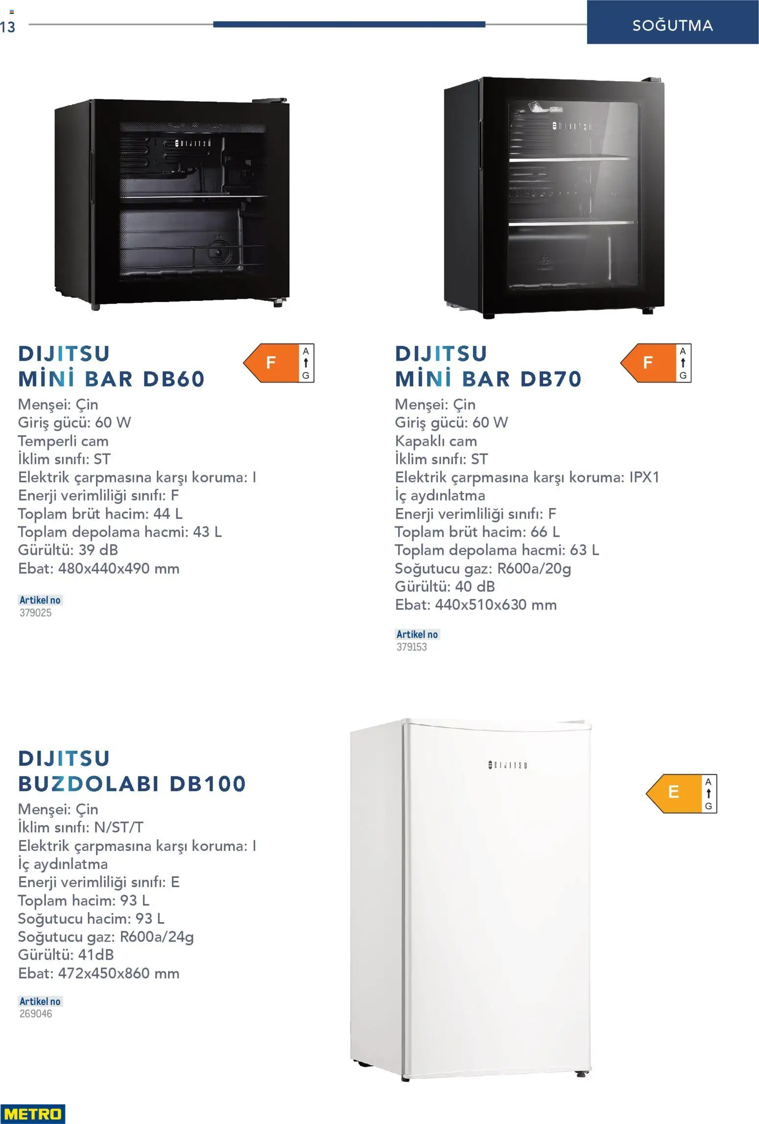 Metro - Profesyonel Çözümler - 26.12.2025 tarihinden itibaren geçerlidir | Sayfa: 13 | Ürünler: Cin, Buzdolabı