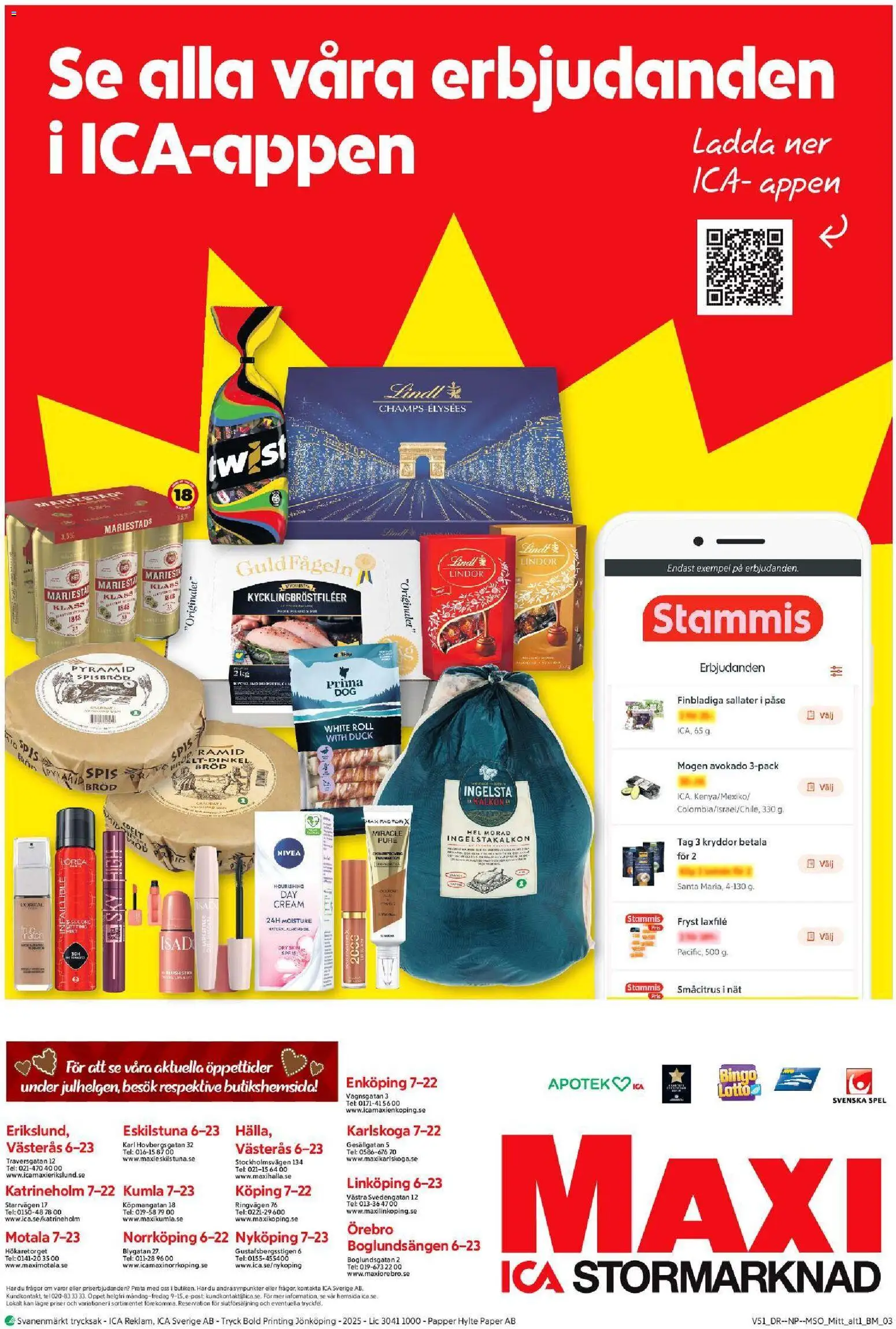 ICA Maxi reklamblad aktuell från 15.12.2025 | Sida: 18 | Produkter: Bröd, Papper, Spel, Spis