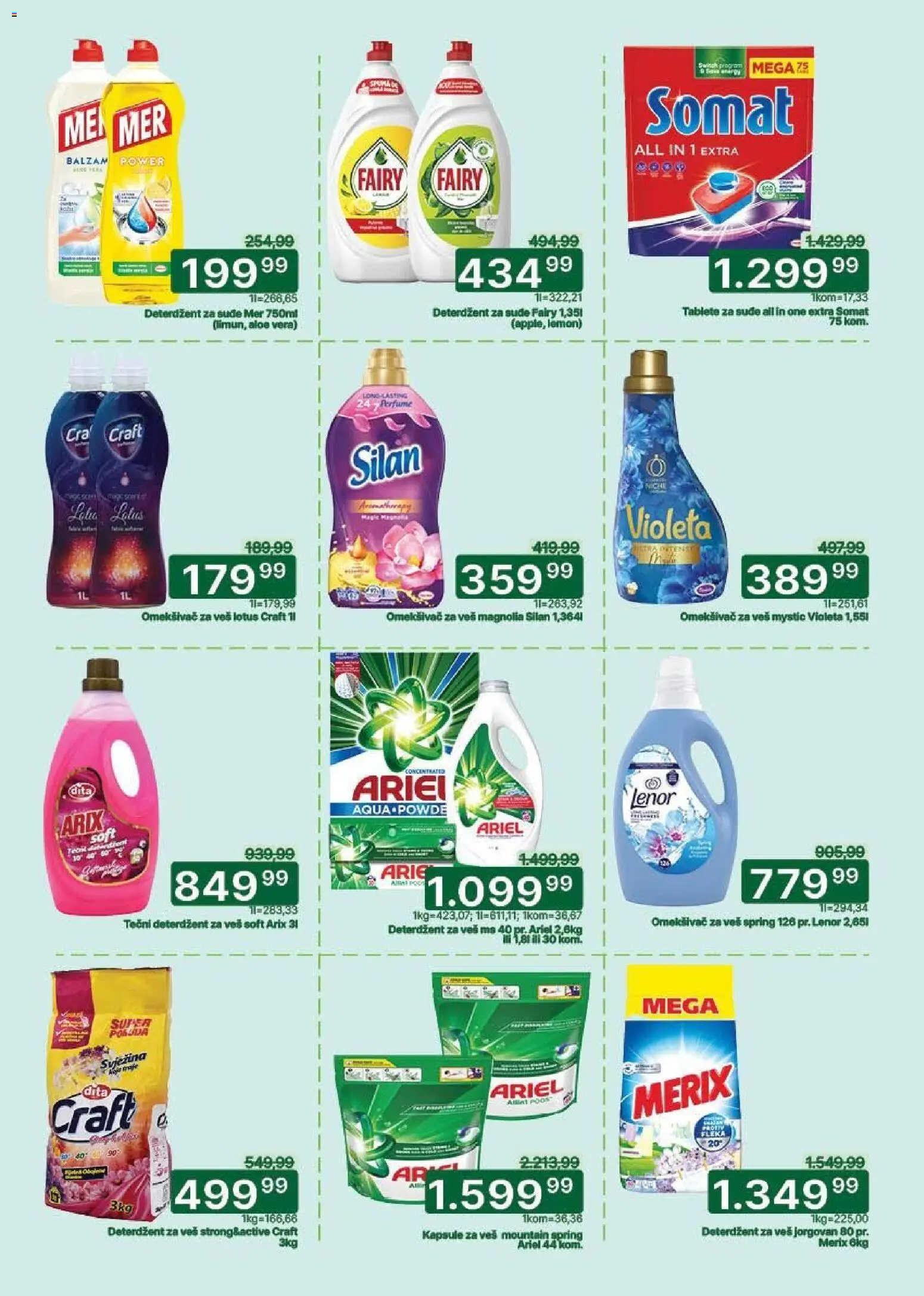 Univerexport katalog - važi od 05.01.2026 | Strana: 28 | Proizvode: Tečni deterdžent, Somat, Lenor, Kapsule