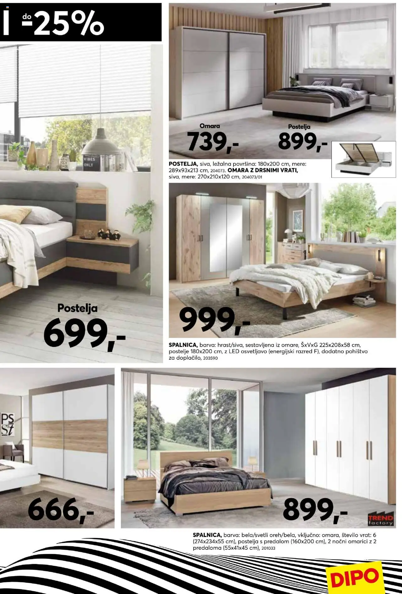 Dipo katalog │ velja od 06.08.2025 | Stran: 3 | Izdelki: Pohištvo, Postelja, Omara, Barva
