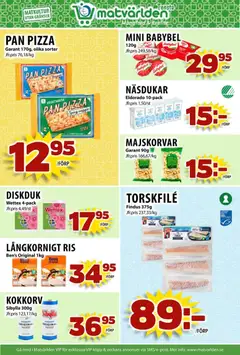 Matvärlden - erbjudanden - Tensta - Förhandsvisning av reklamblad från butik Matvärlden aktuell från 03.11.2025 | Sida: 7 | Produkter: Torskfile, Ost, Pizza, Ris