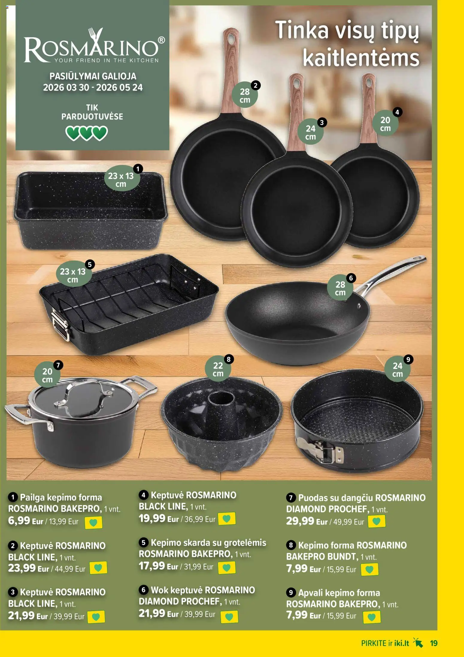 IKI akcijos nuo 20.04.2026 | Puslapis: 19 | Prekių: Keptuvė, Puodas
