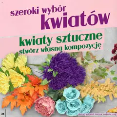 Pogląd oferty "Topaz Gazetka - Znicze wkłady" - ważna od 29.09.2025 | Strona: 24 | Produkty: Kwiaty sztuczne, Kwiaty