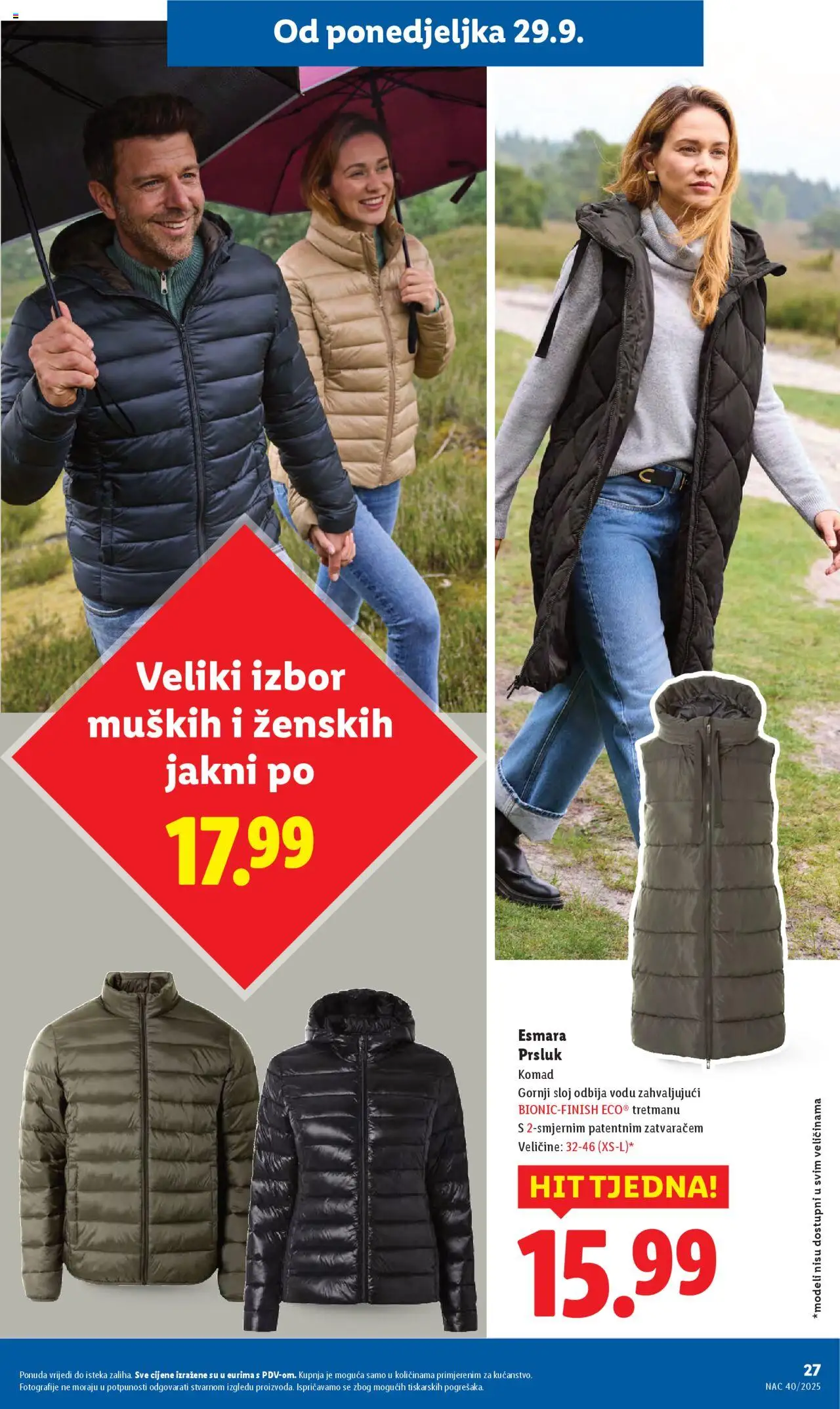 Lidl katalog | vrijedi od 29.09.2025 | Stranica: 27 | Proizvodi: Prsluk