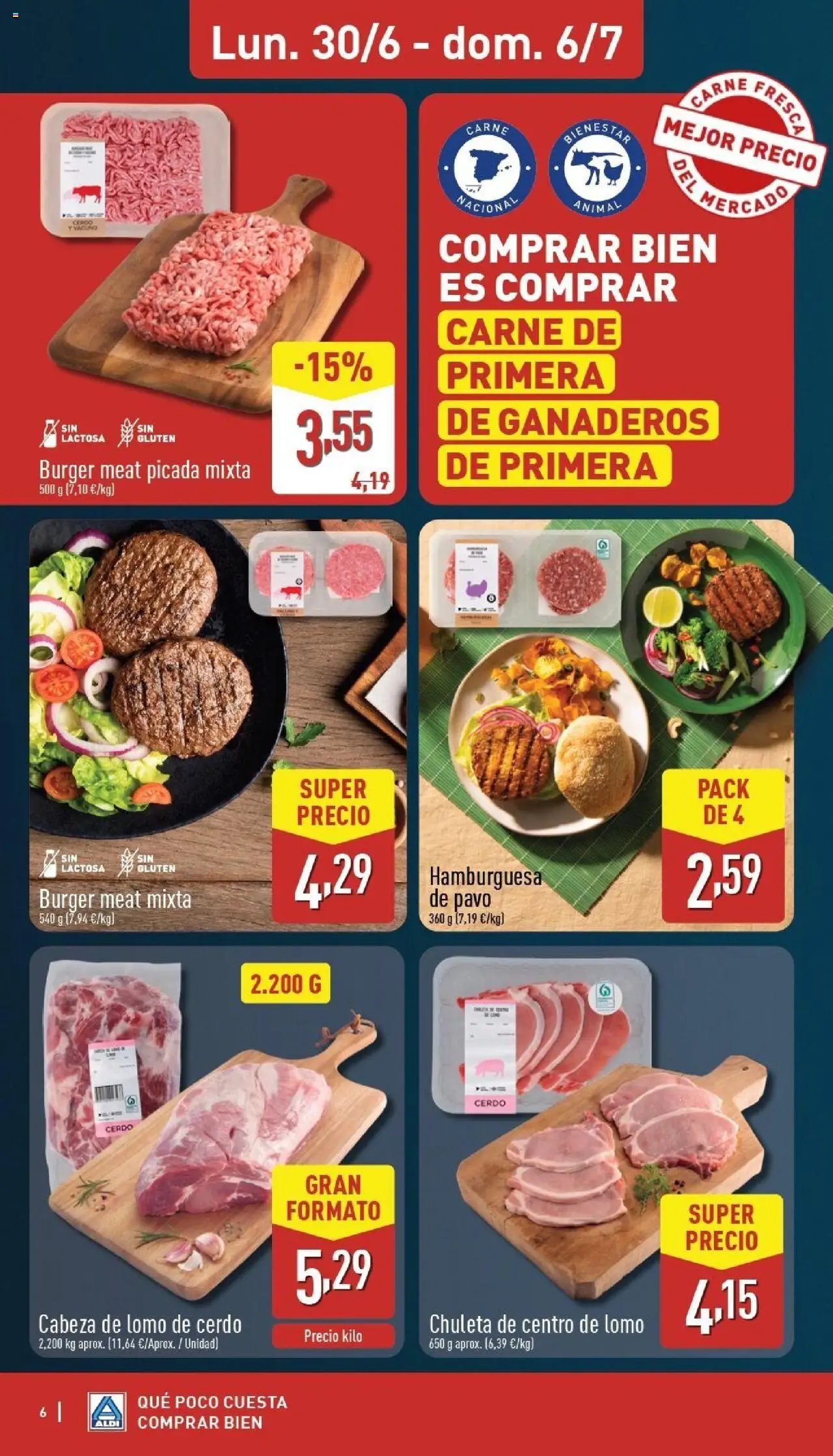 Aldi folleto Península │ válido desde el 30.06.2025 | Página: 6 | Productos: Cerdo, Σοκολατούχο γάλα