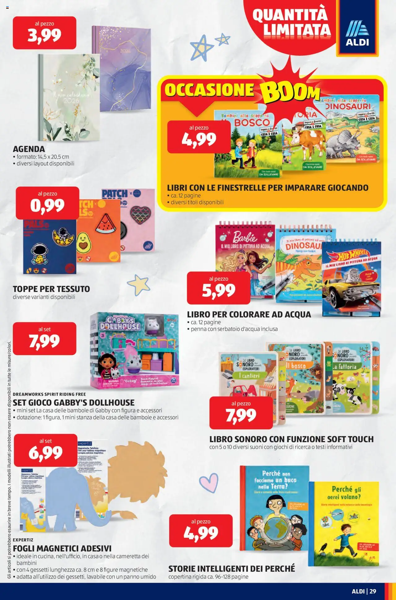 Volantino Aldi del 01.09.2025 | Pagina: 29 | Prodotti: Acqua, Pittura, Gioco, Terra