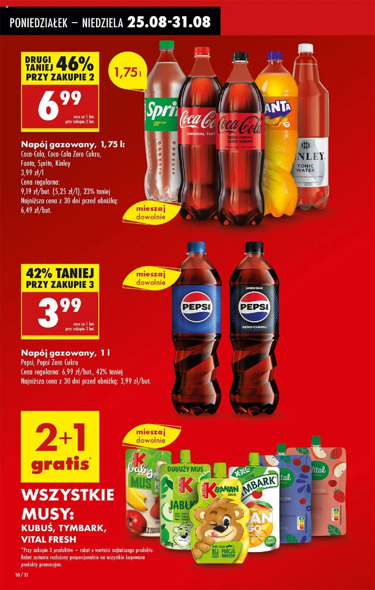 Biedronka gazetka od 25.08.2025 | Strona: 12 | Produkty: Pepsi, Coca cola, Banan