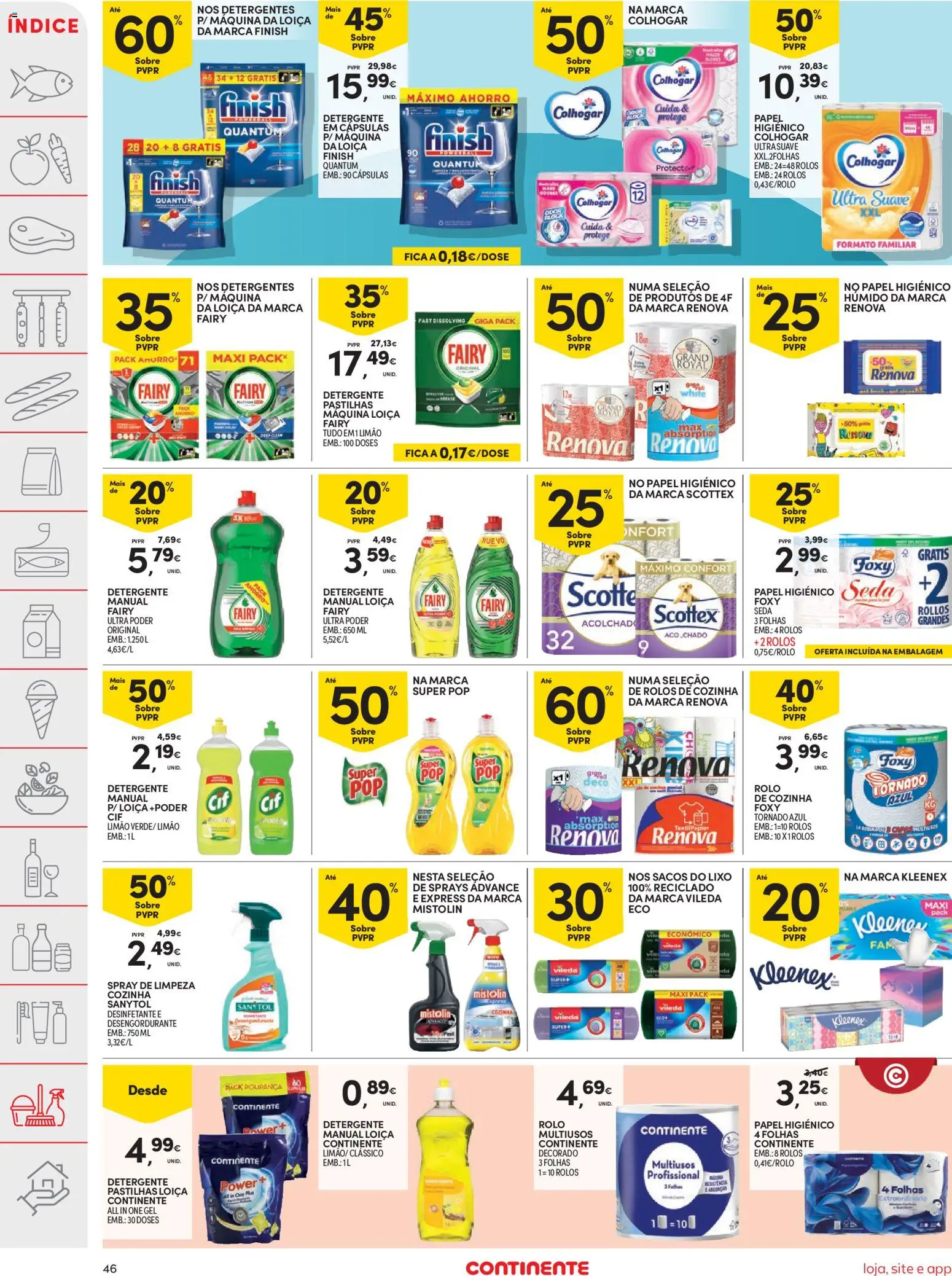 Continente folheto │ válido de 25.11.2025 | Página: 46 | Produtos: Papel higiénico, Detergente