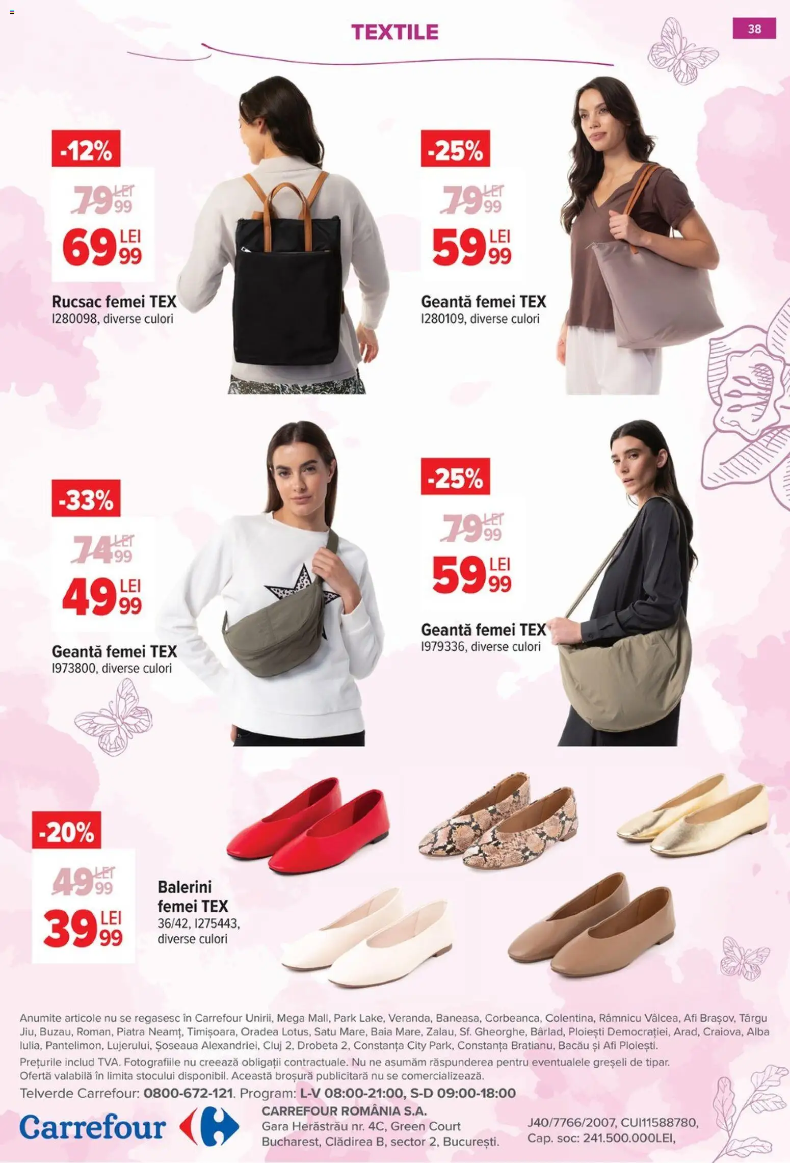 Noul catalog Carrefour – valabil de la 18.02.2026 | Pagină: 39 | Produse: Geantă, Balerini, Rucsac