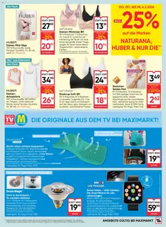 Maximarkt Flugblatt ab 29.01.2026 gültig | Seite: 17 | Produkte: BH, TV, Smartwatch
