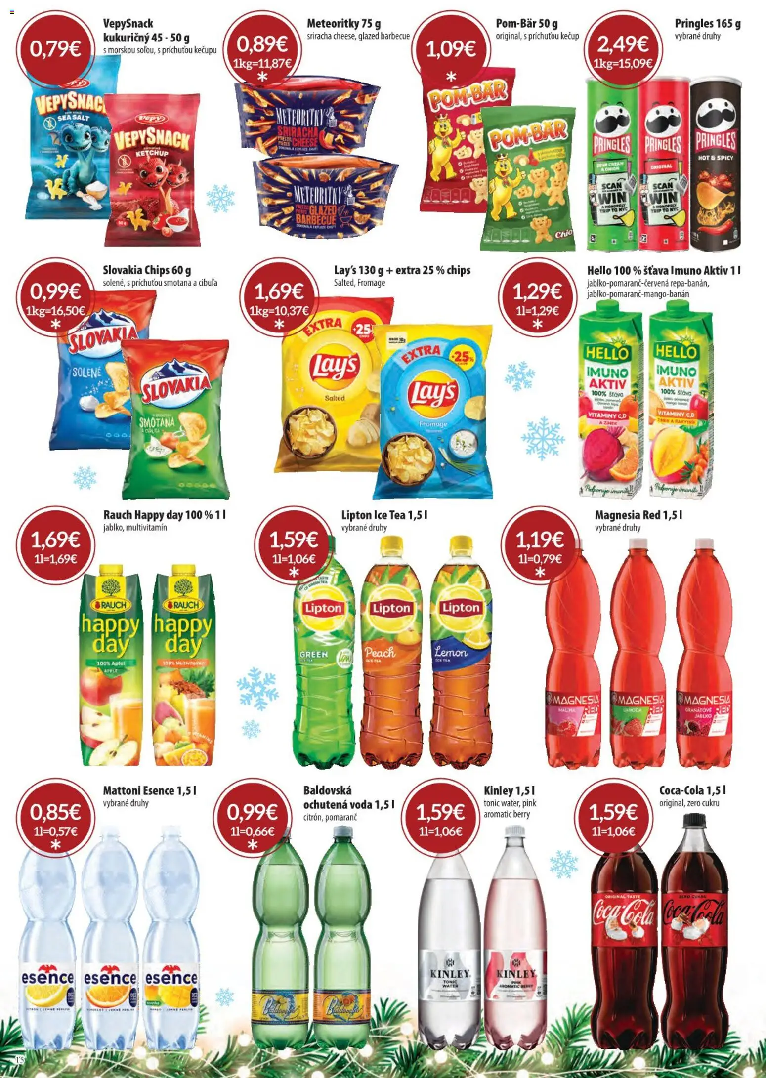 Nové Sintra akcie – leták je platný od 01.12.2025 | Strana: 15 | Produkty: Smotana, Apple, Pringles, Voda