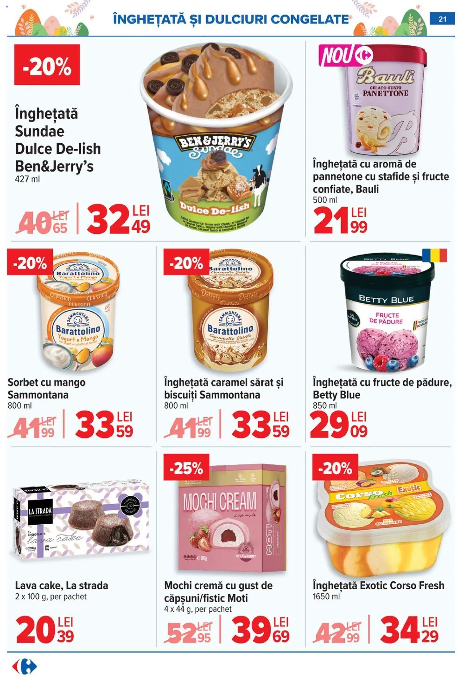 Noul catalog Carrefour – valabil de la 06.04.2026 | Pagină: 27 | Produse: Cremă, Înghețată, Fructe, Mango