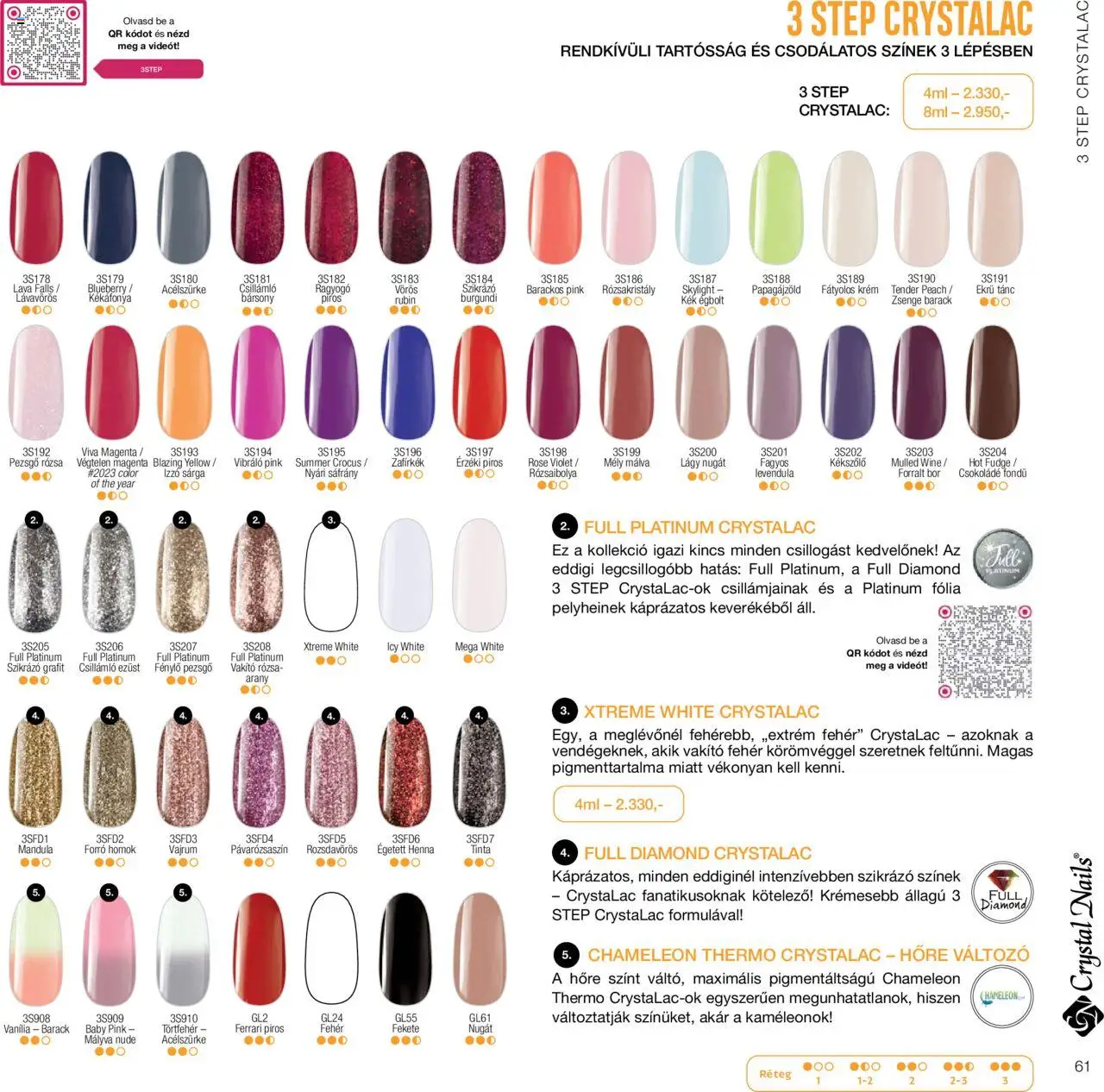 Crystal Nails akciós ujság - amely érvényes a következő dátumtól: 01.01.2024 | Oldal: 61 | Termékek: Pezsgő, Izzó, Bor, Levendula