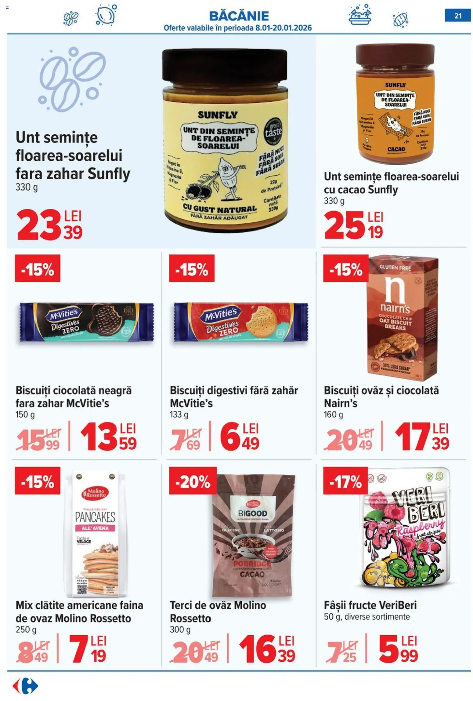 Noul catalog Carrefour – valabil de la 08.01.2026 | Pagină: 21 | Produse: Semințe, Ciocolată, Cacao, Nuci