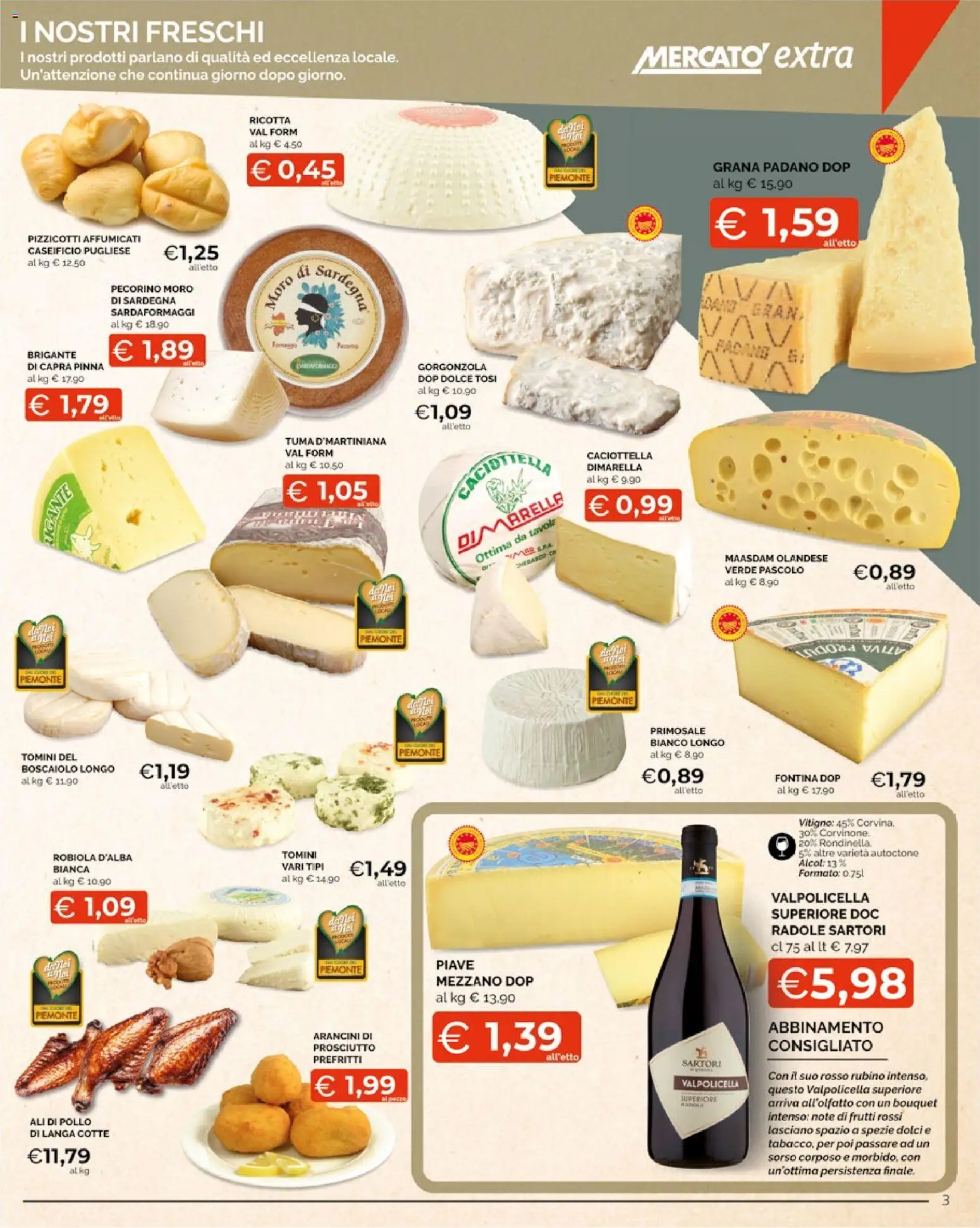 Volantino Mercatò del 20.11.2025 | Pagina: 3 | Prodotti: Spezie, Prosciutto, Grana Padano, Ricotta