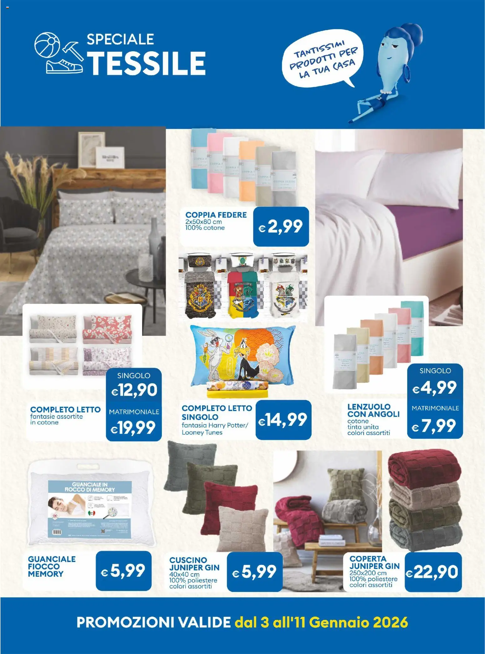 Volantino MD Discount del 03.01.2026 | Pagina: 26 | Prodotti: Gin, Letto matrimoniale, Letto, Coperta