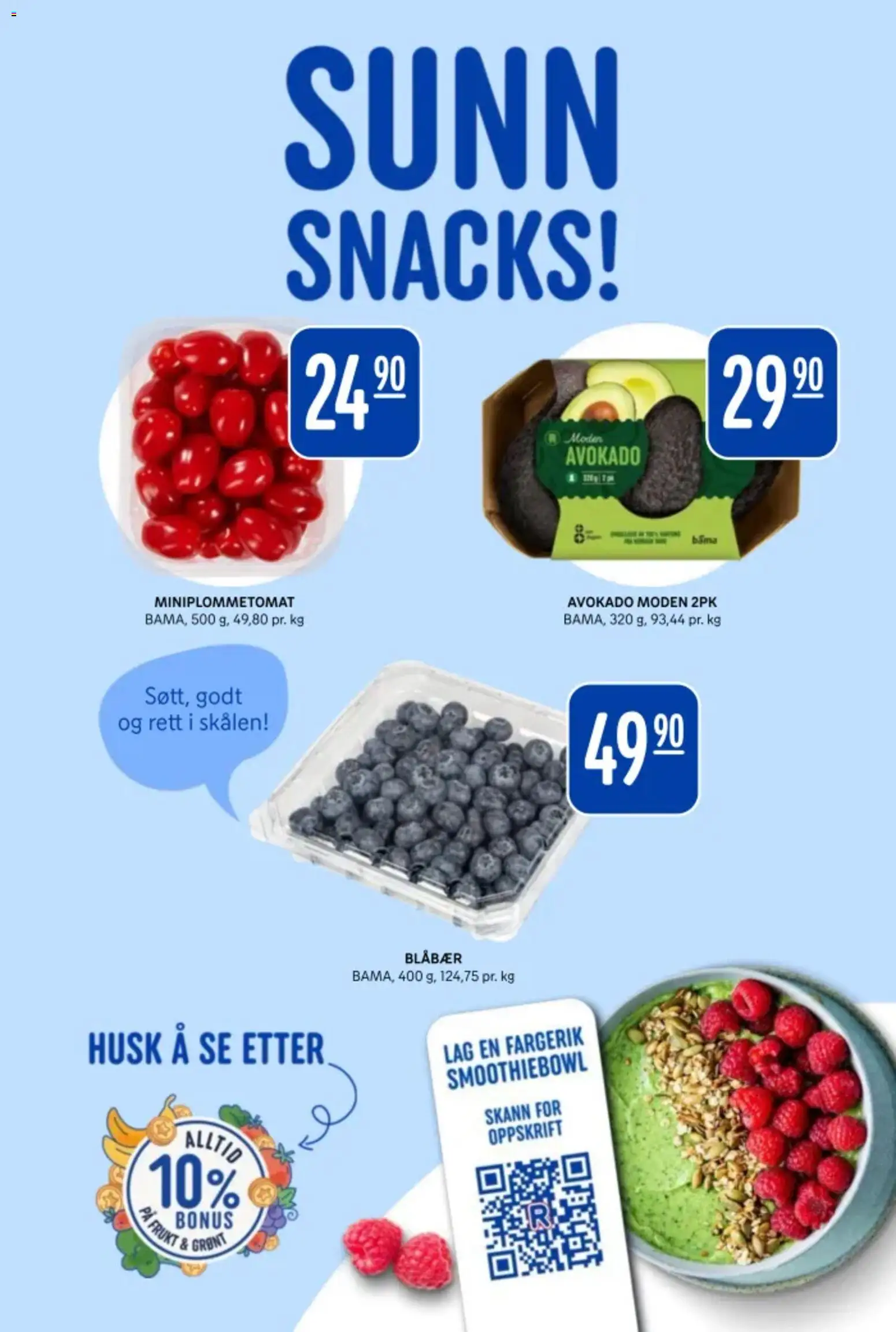 {H1} | Side: 13 | Produkter: Snacks, Blåbær, Avokado